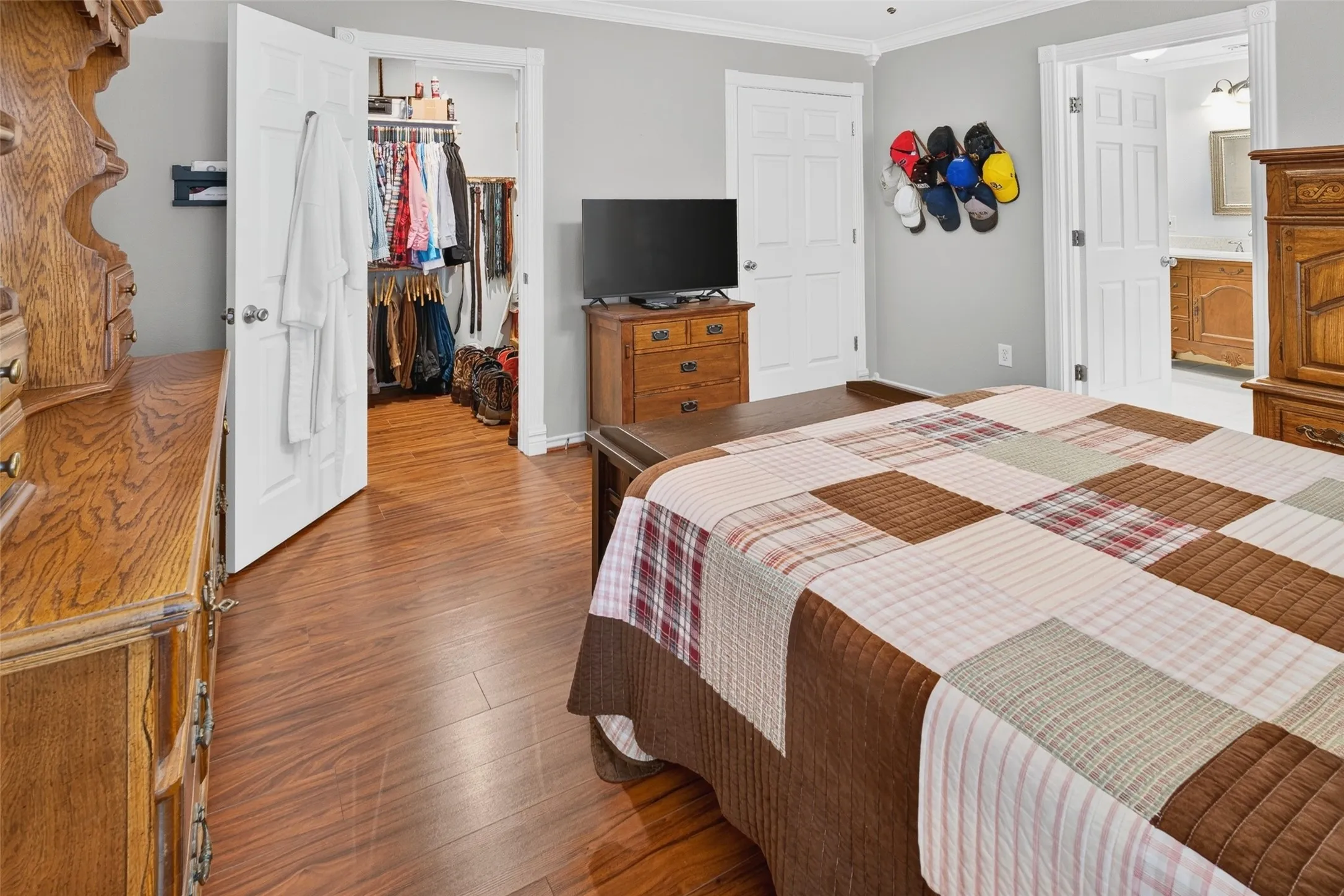 With large walk in closet