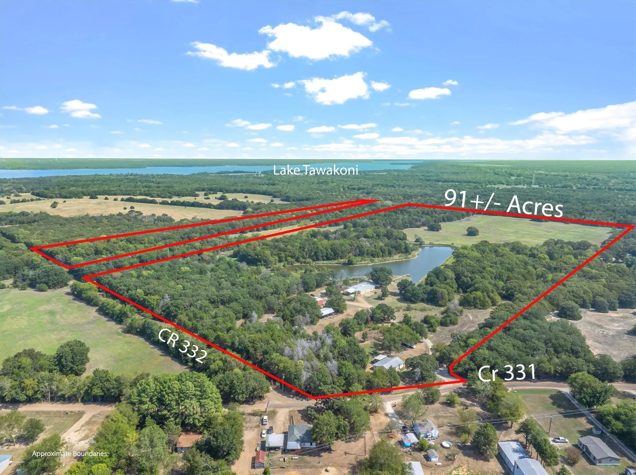 The split in the property is a water right of way for the Dallas water line, property has 91 deeded acres and 18.5 +/- usable in the right of way. Cattle, hunting and recreation on the entire 110 acres.