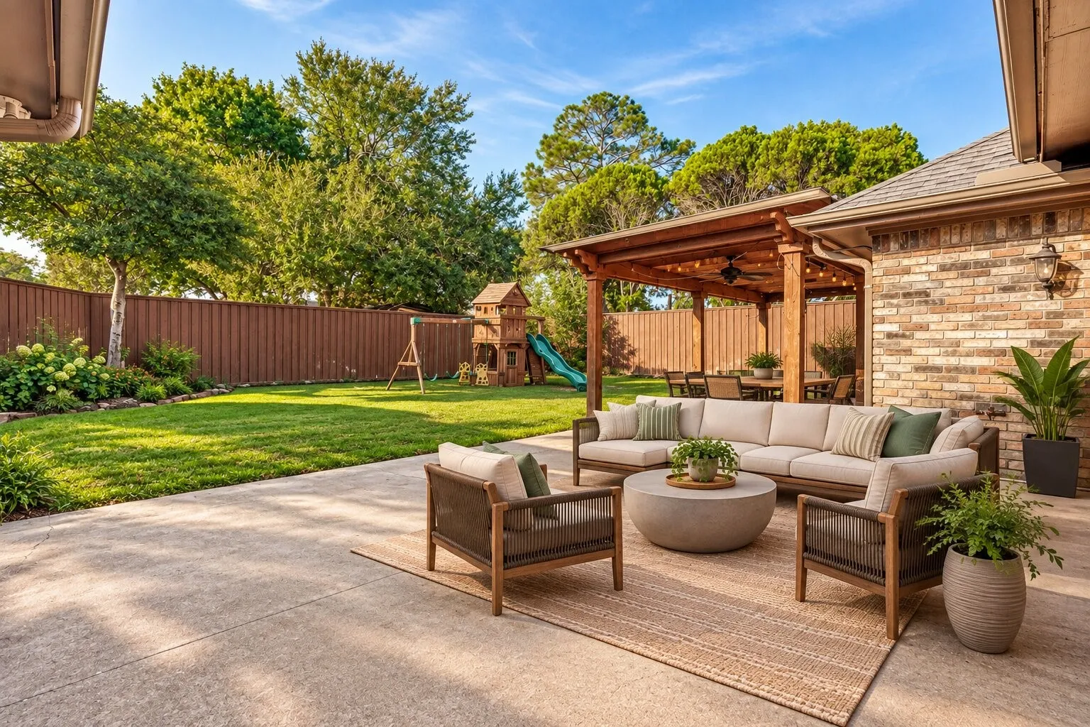Virtually Staged - Backyard Entertaining Space