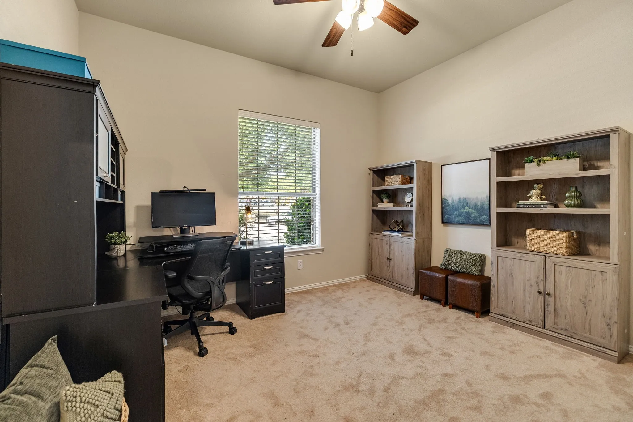 Just off the breakfast area, there is a downstairs, spacious bedroom that is perfect for an office or guest room.  It has a good size closet as well.