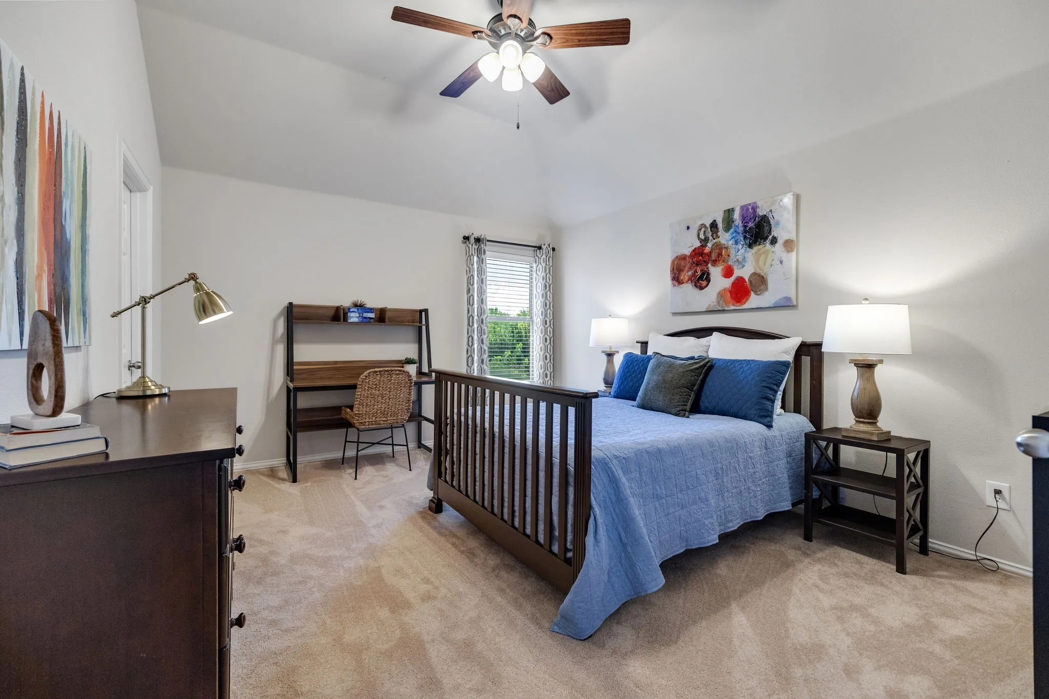 This is the first of 3 upstairs bedrooms (there are a total of 5 in the house).  Tons of room and a walk-in closet as well.
