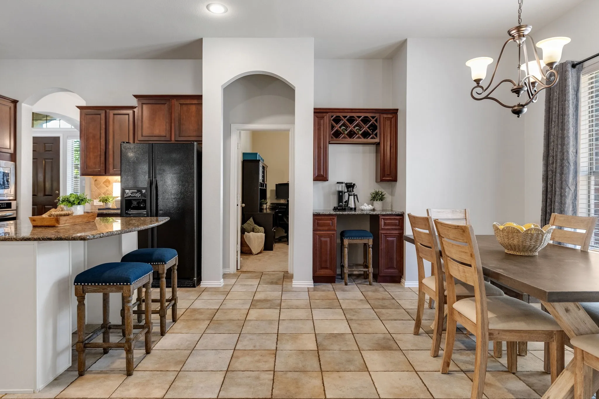 So much space plus a built-in beverage & coffee station with wine storage.