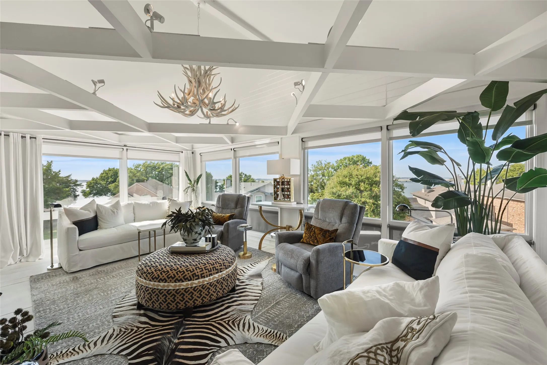 Sun room on the upper level.