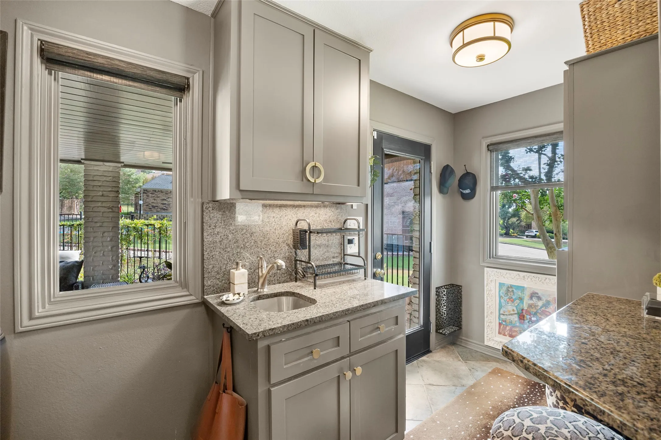 Kitchenette on the lower level.