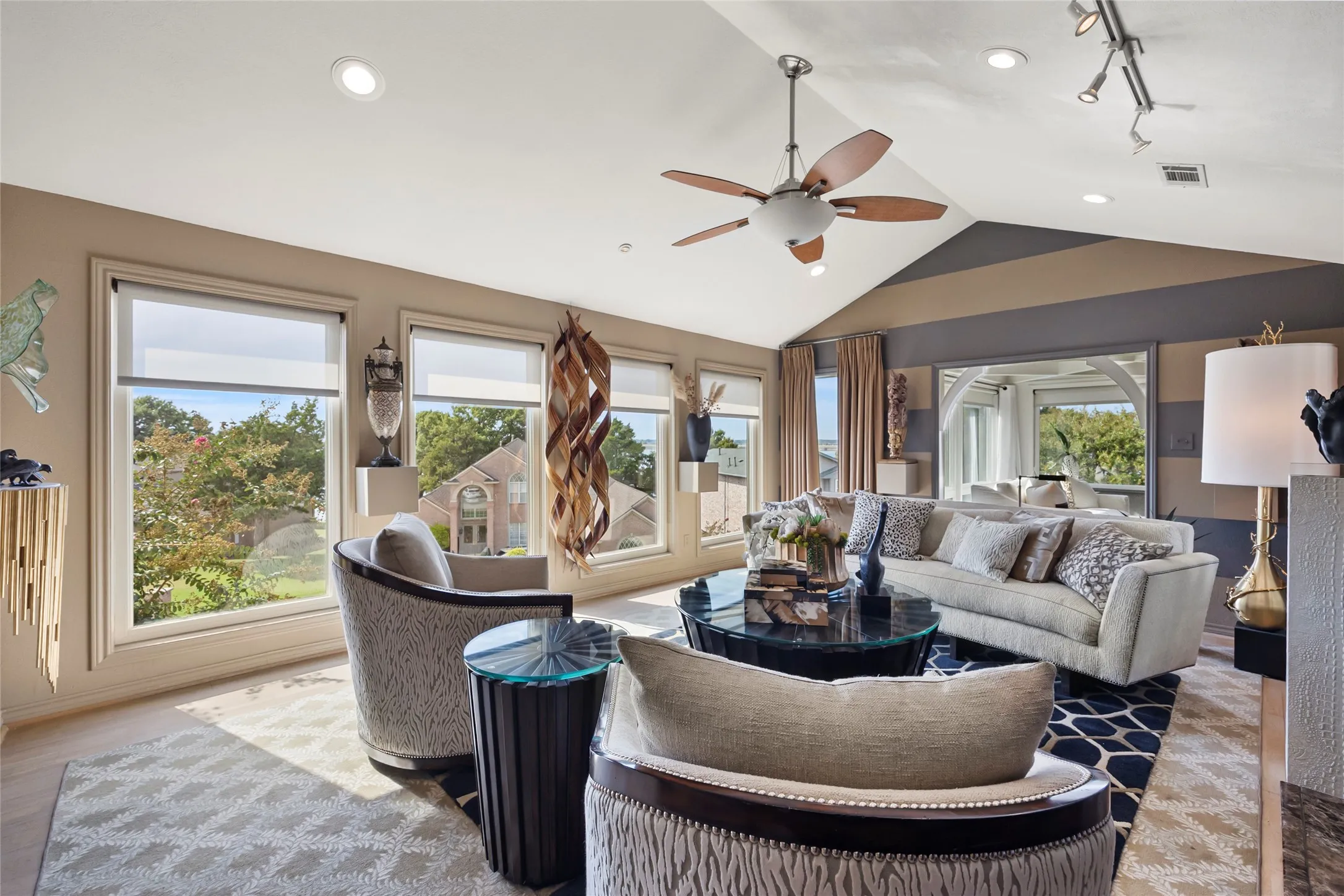 Living room on the upper level.