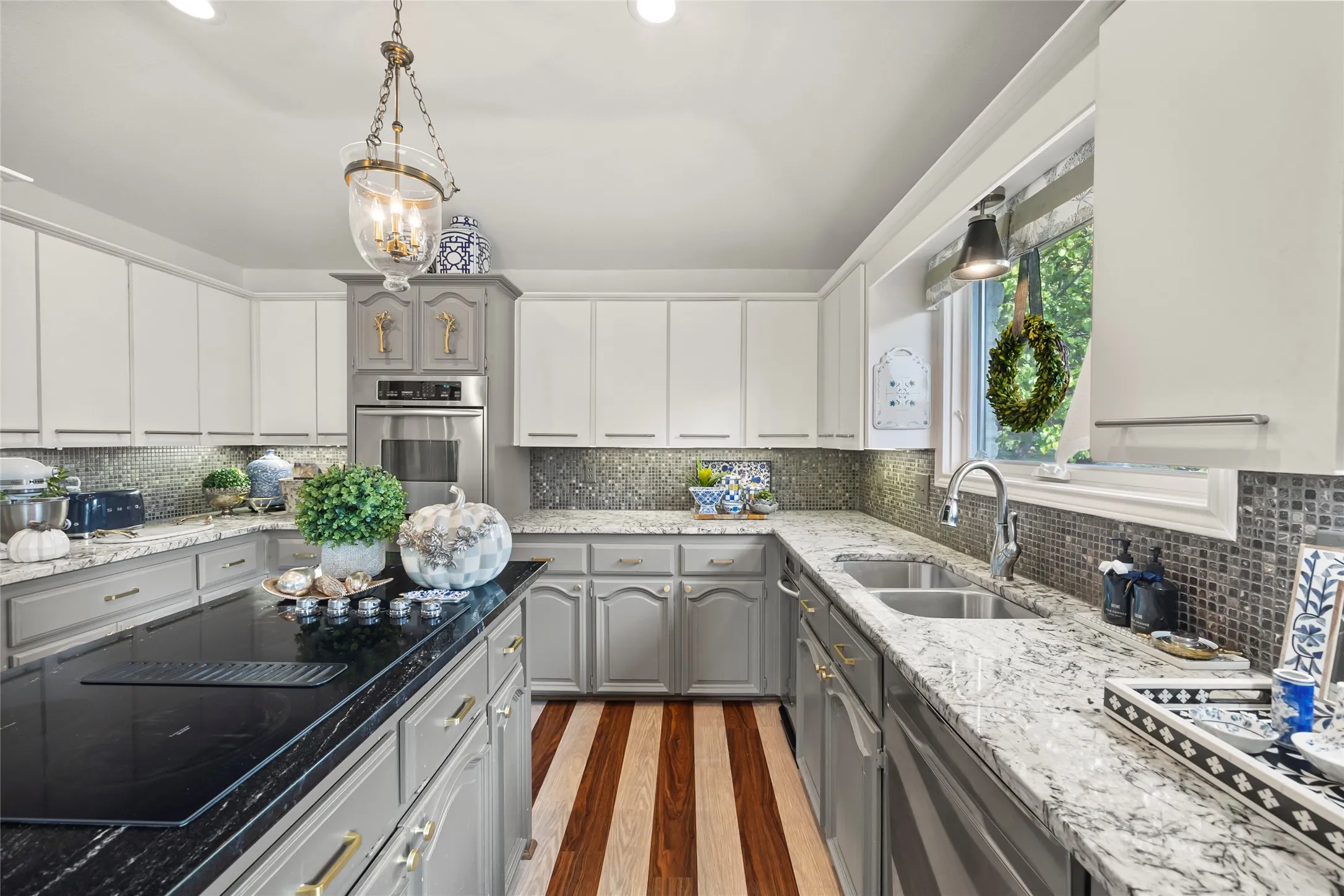 Kitchen on the upper level.