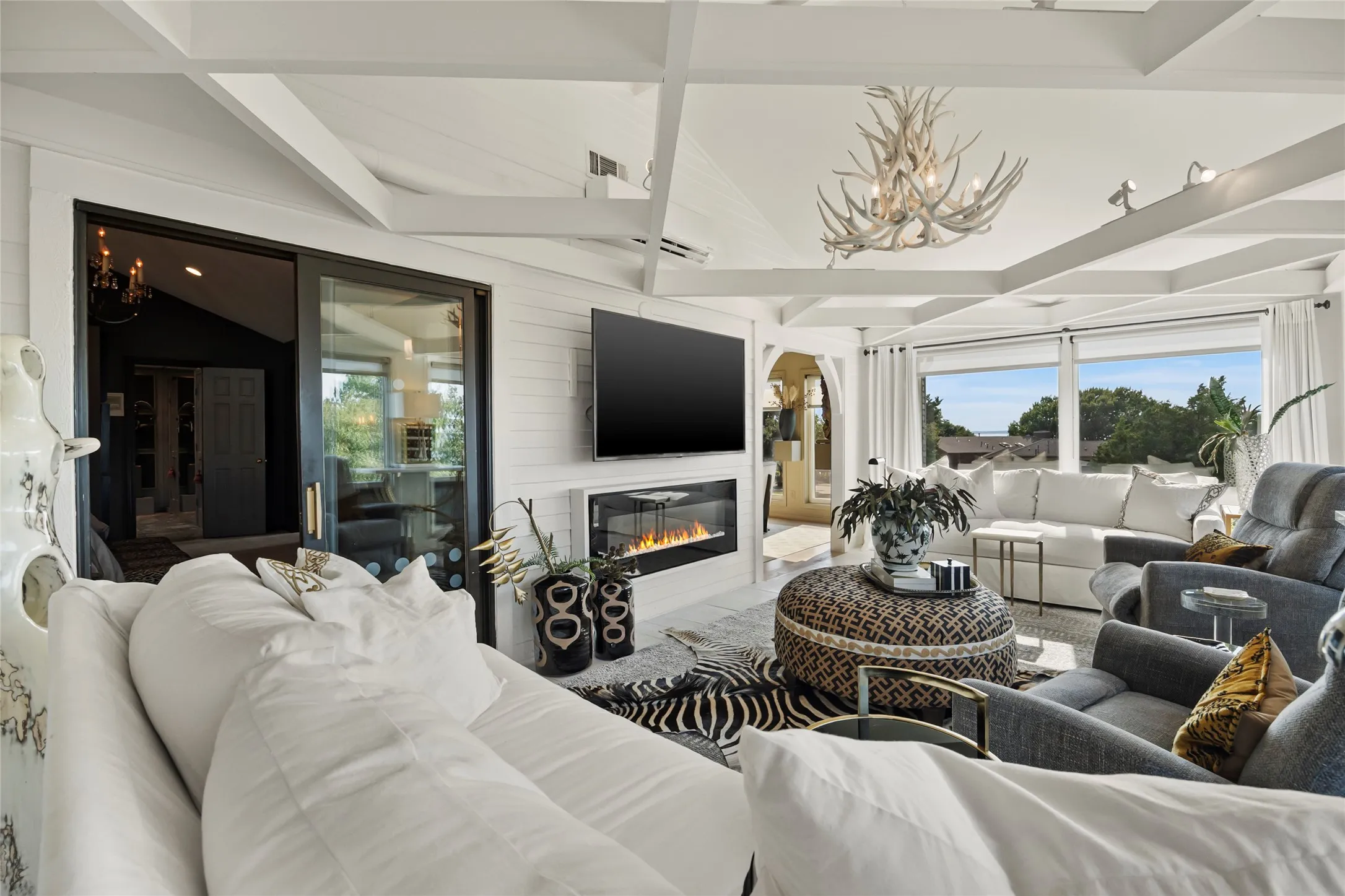 Sun room on the upper level.