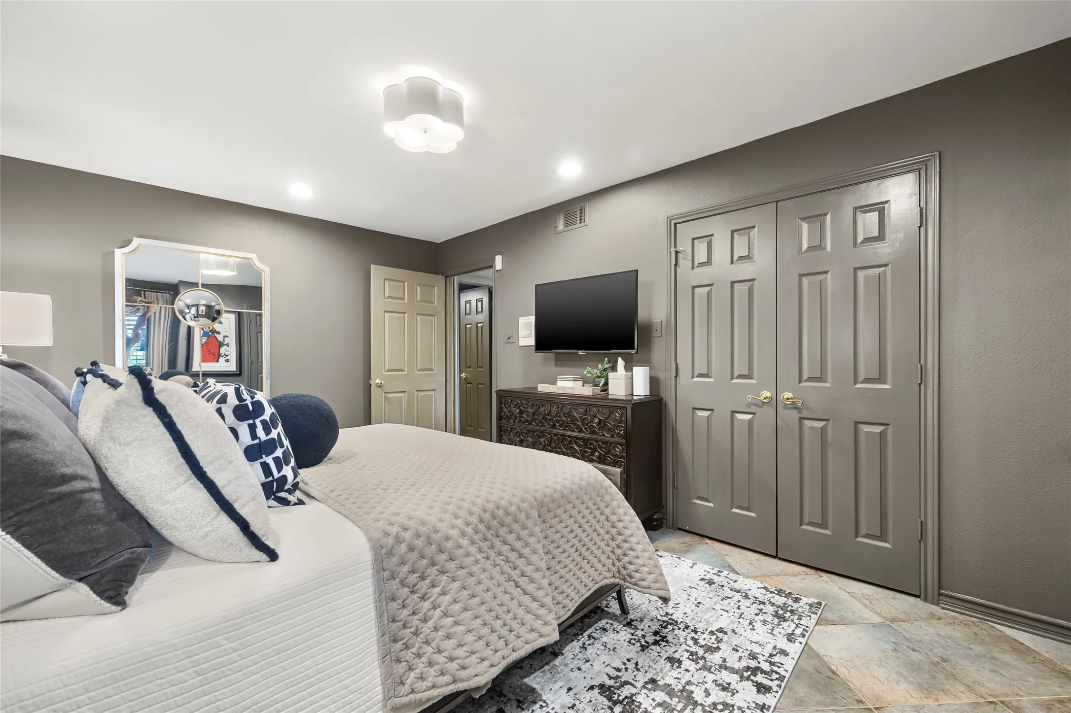 Secondary bedroom on the lower level.