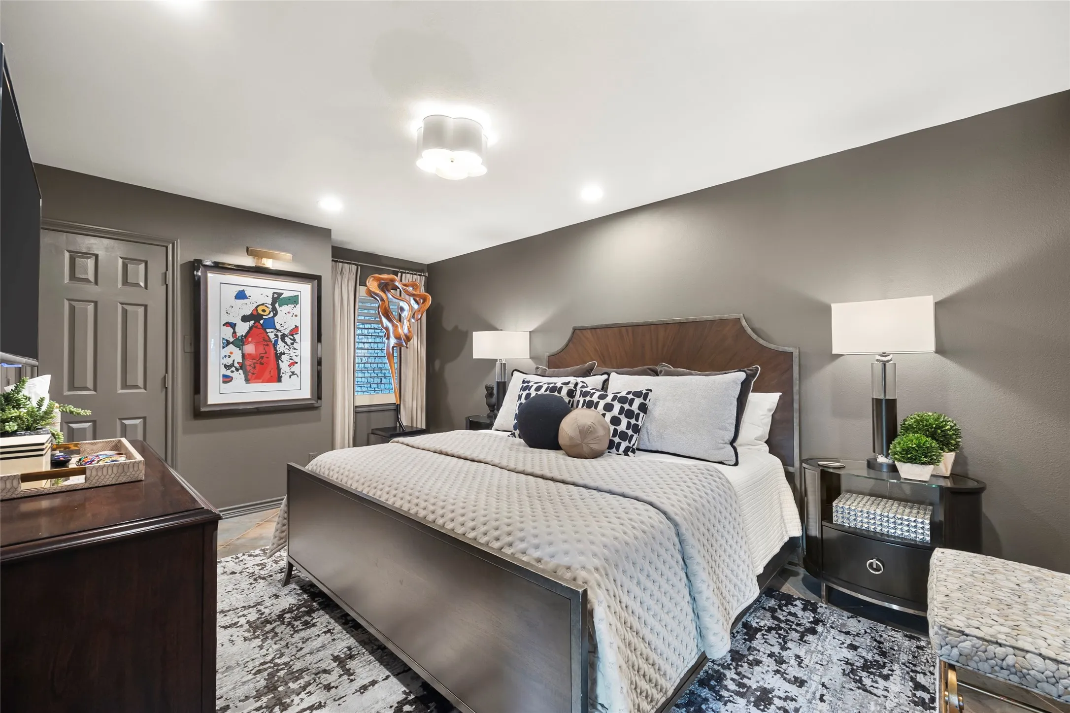 Secondary bedroom on the lower level.