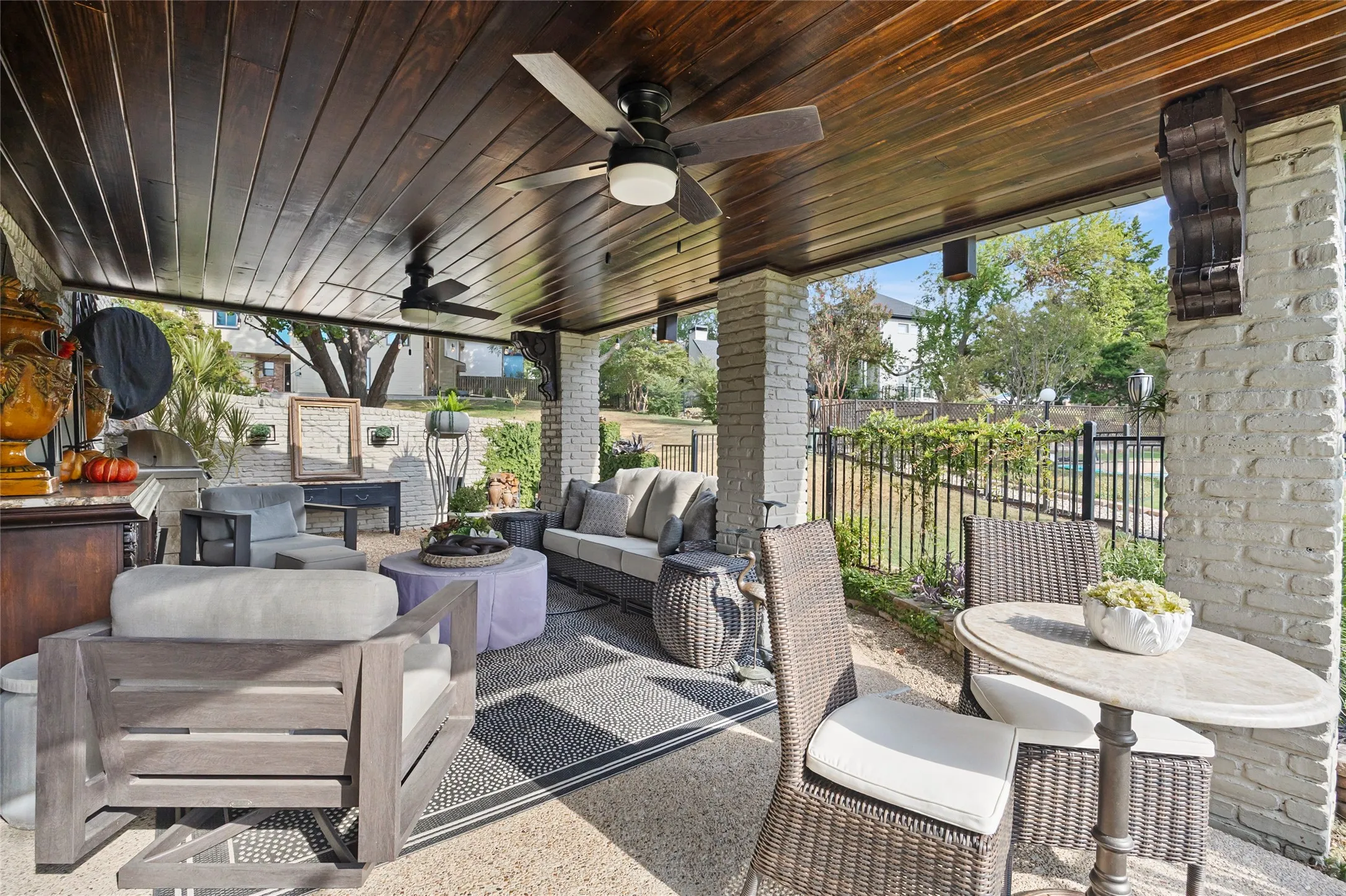 Patio overlooking the greenbelt.