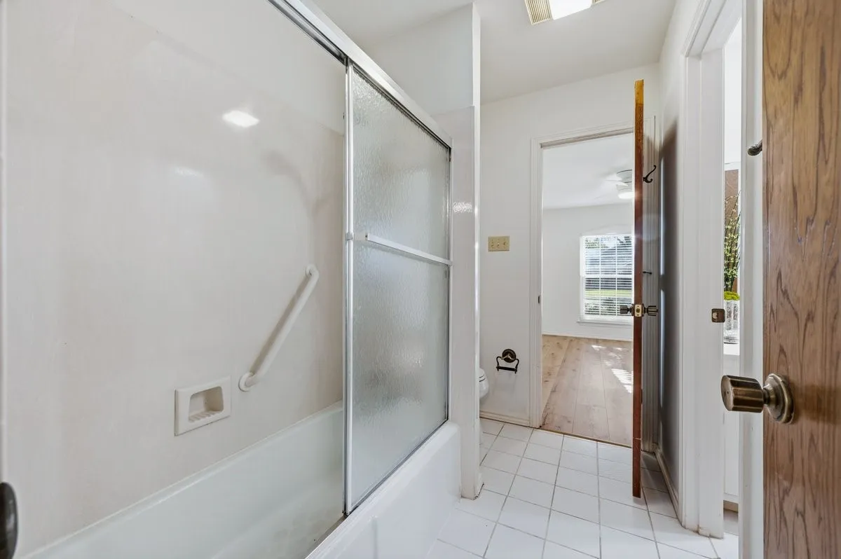 White tile flooring