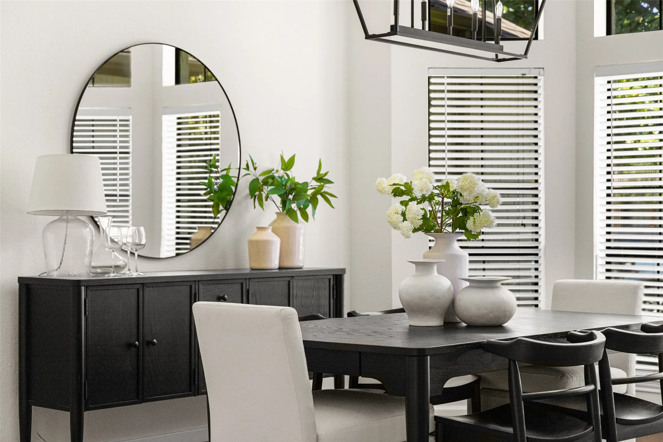 Dining room open to the kitchen