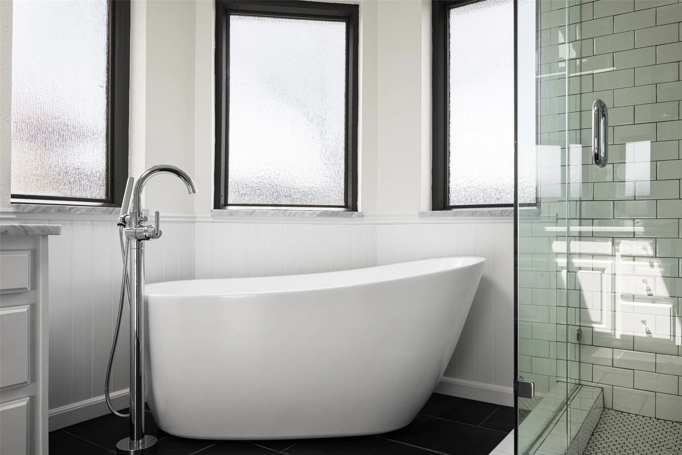 Primary bathroom with walk-in shower
