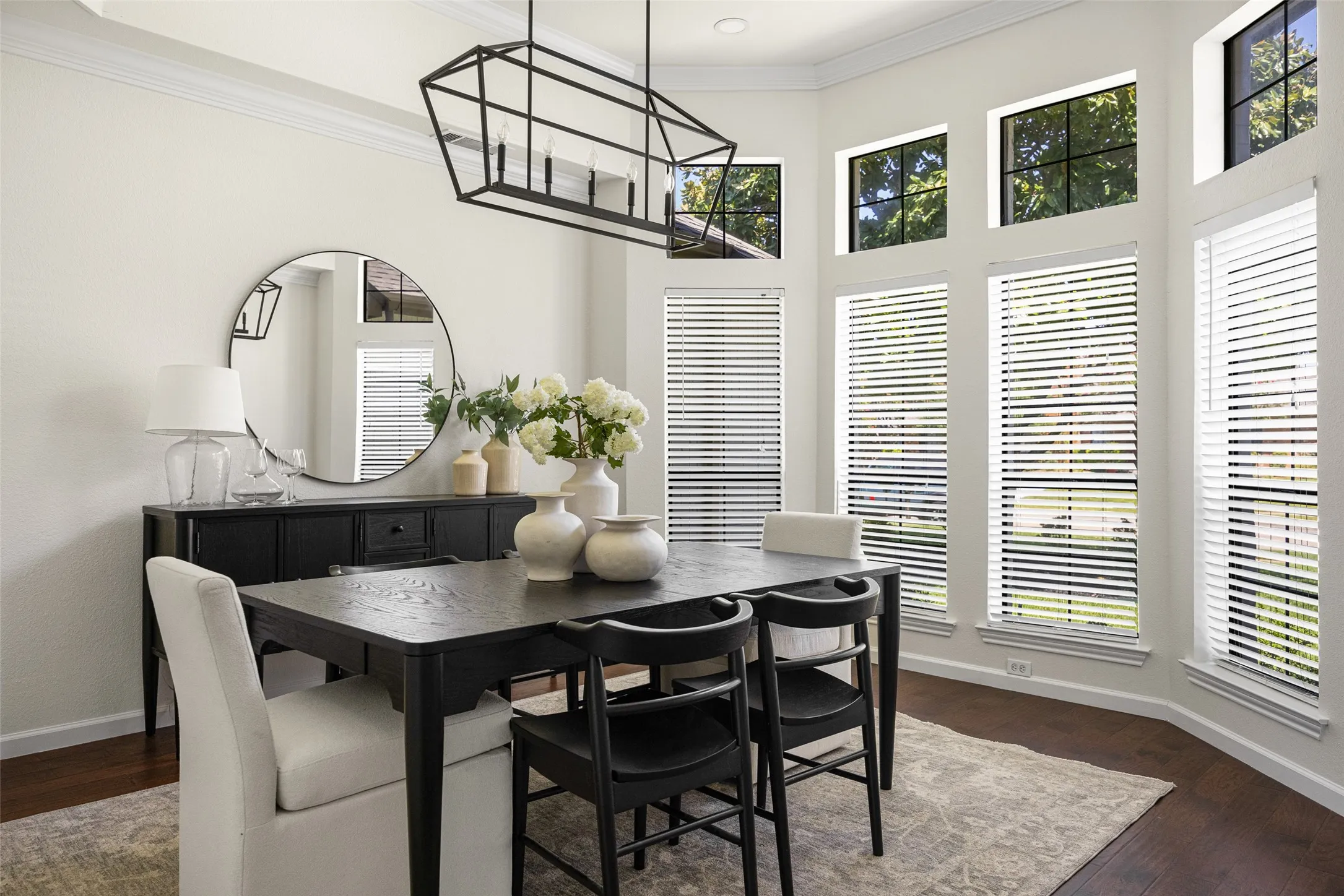 Dining area with natural light and views to the front yard