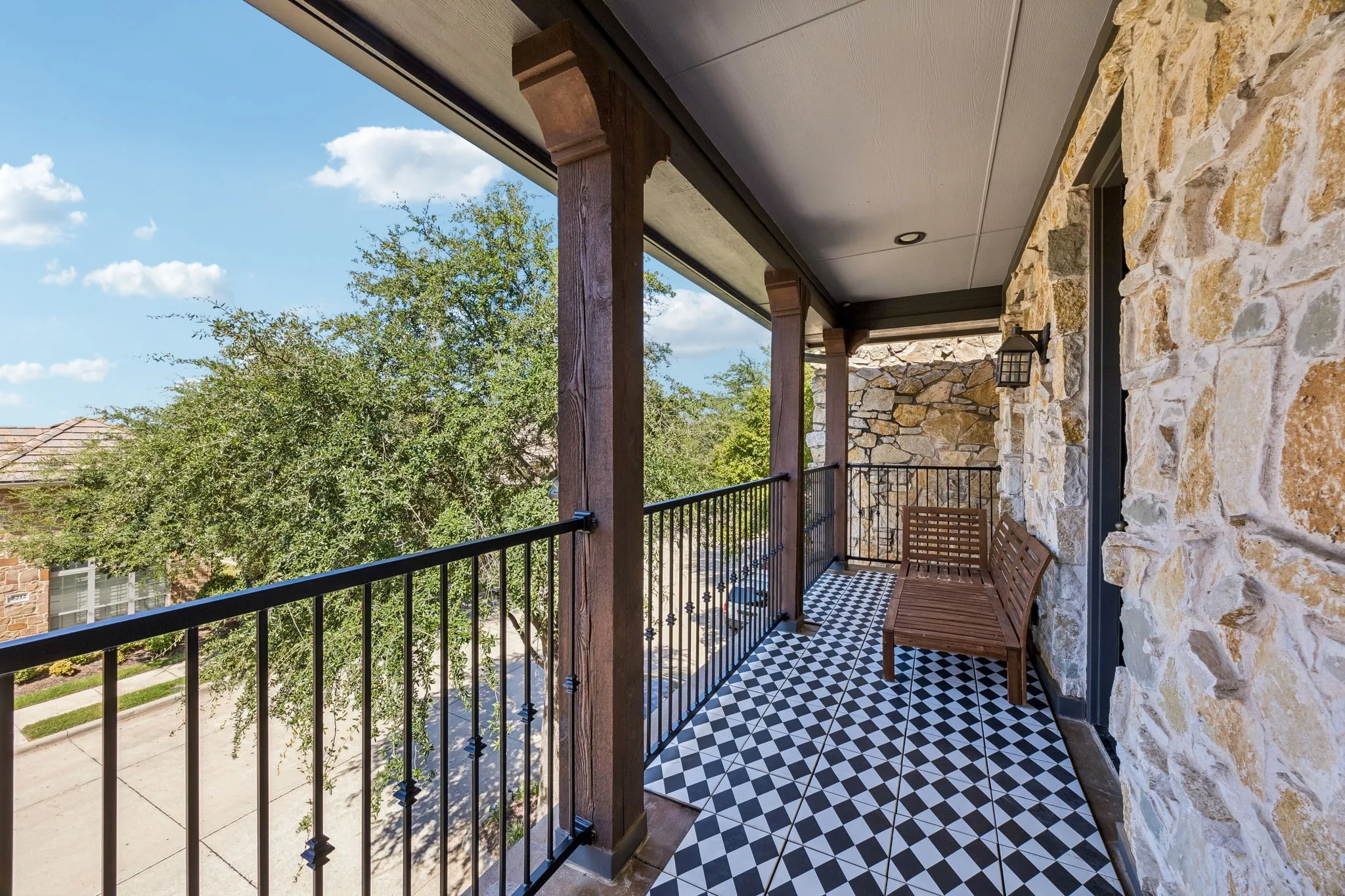Upstairs balcony