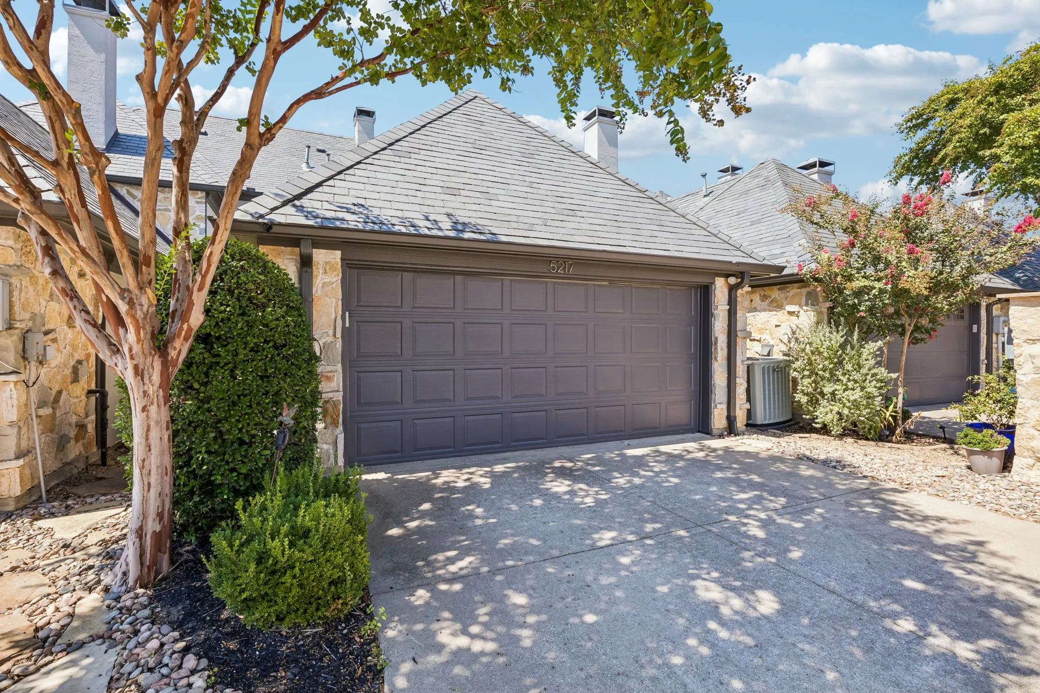 2 car garage at the back