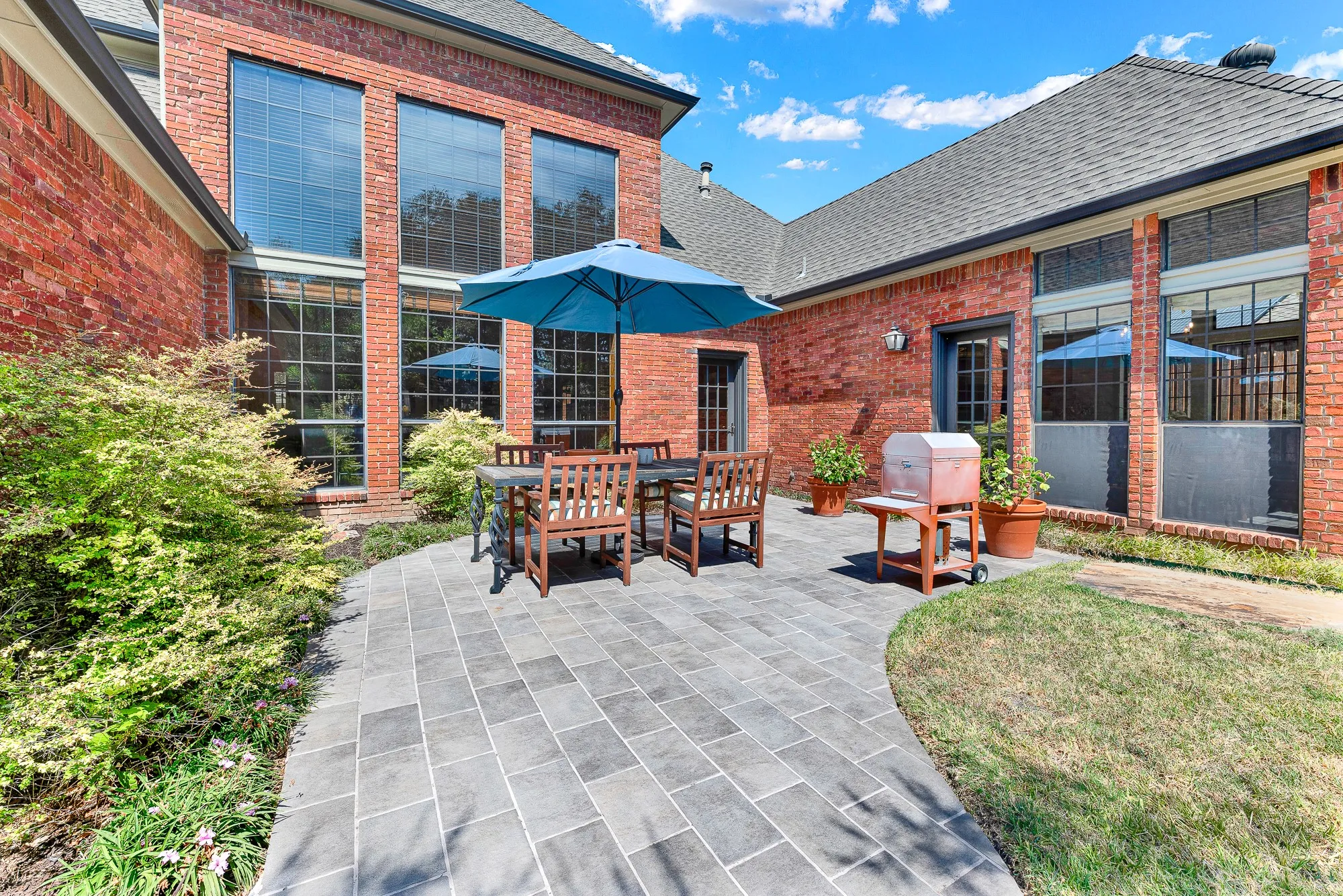 Enjoy this patio to dine and entertain.