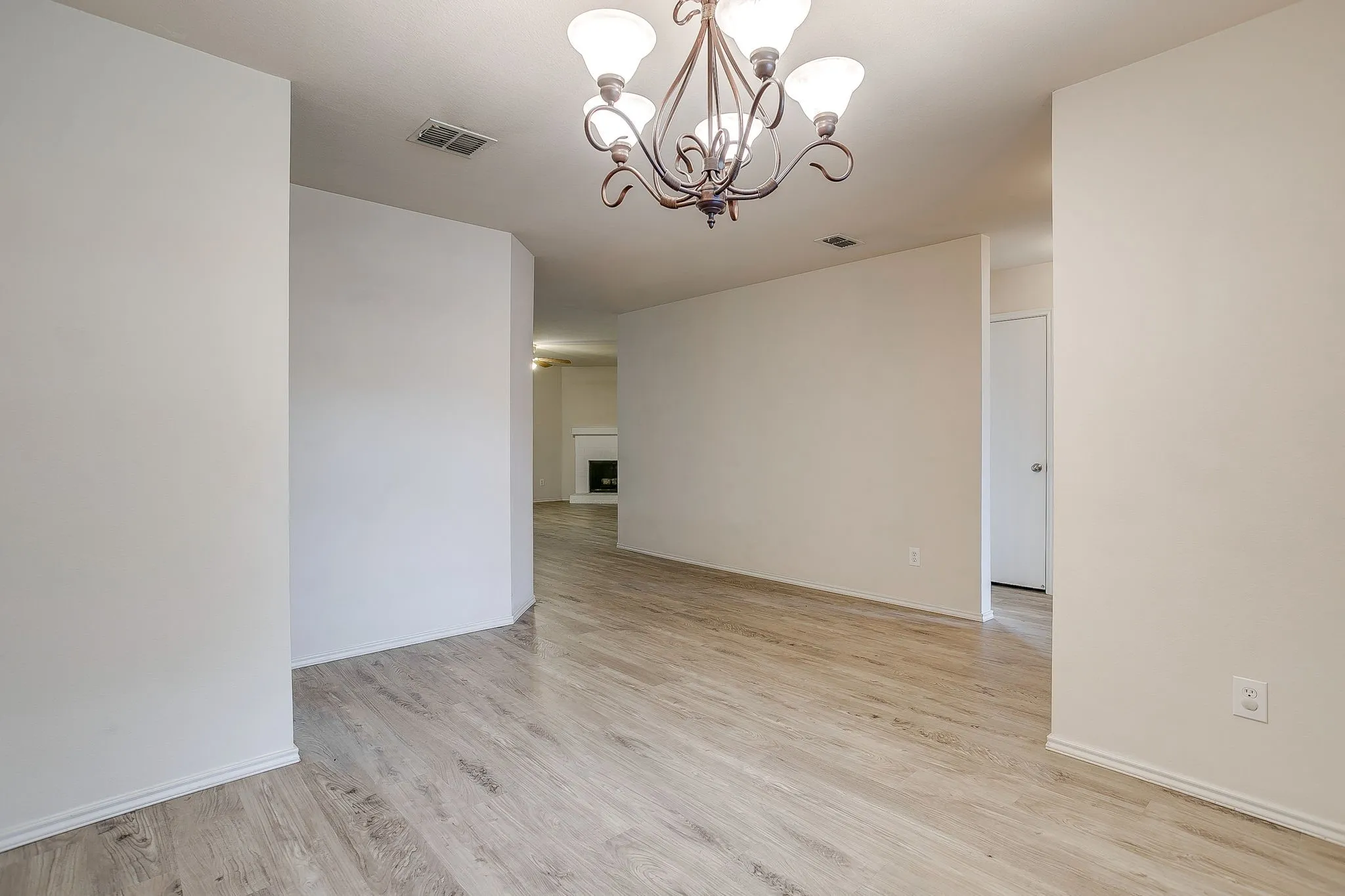 View from Dining Room into Living area