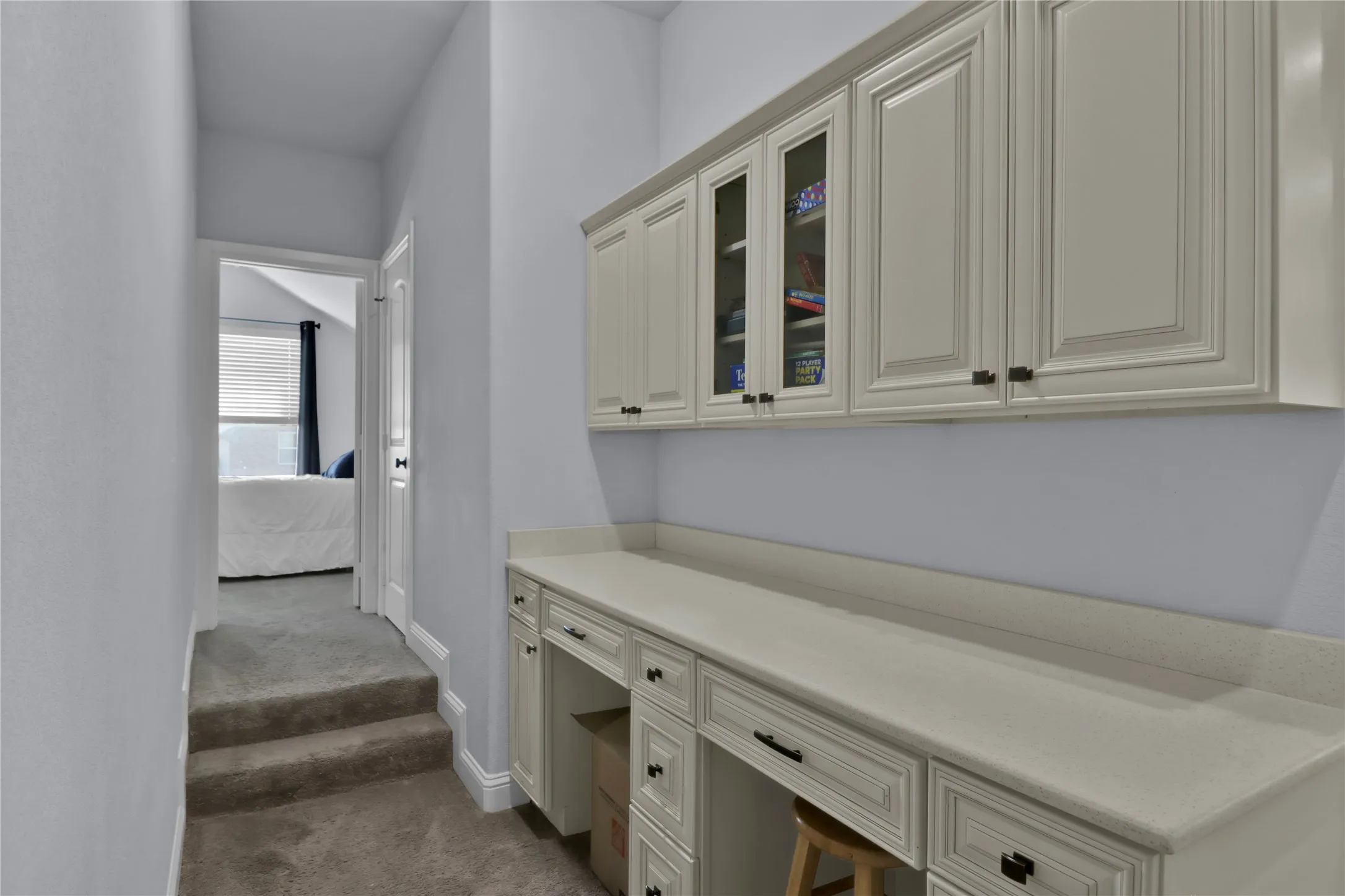 Space between bedrooms is perfect space to study.