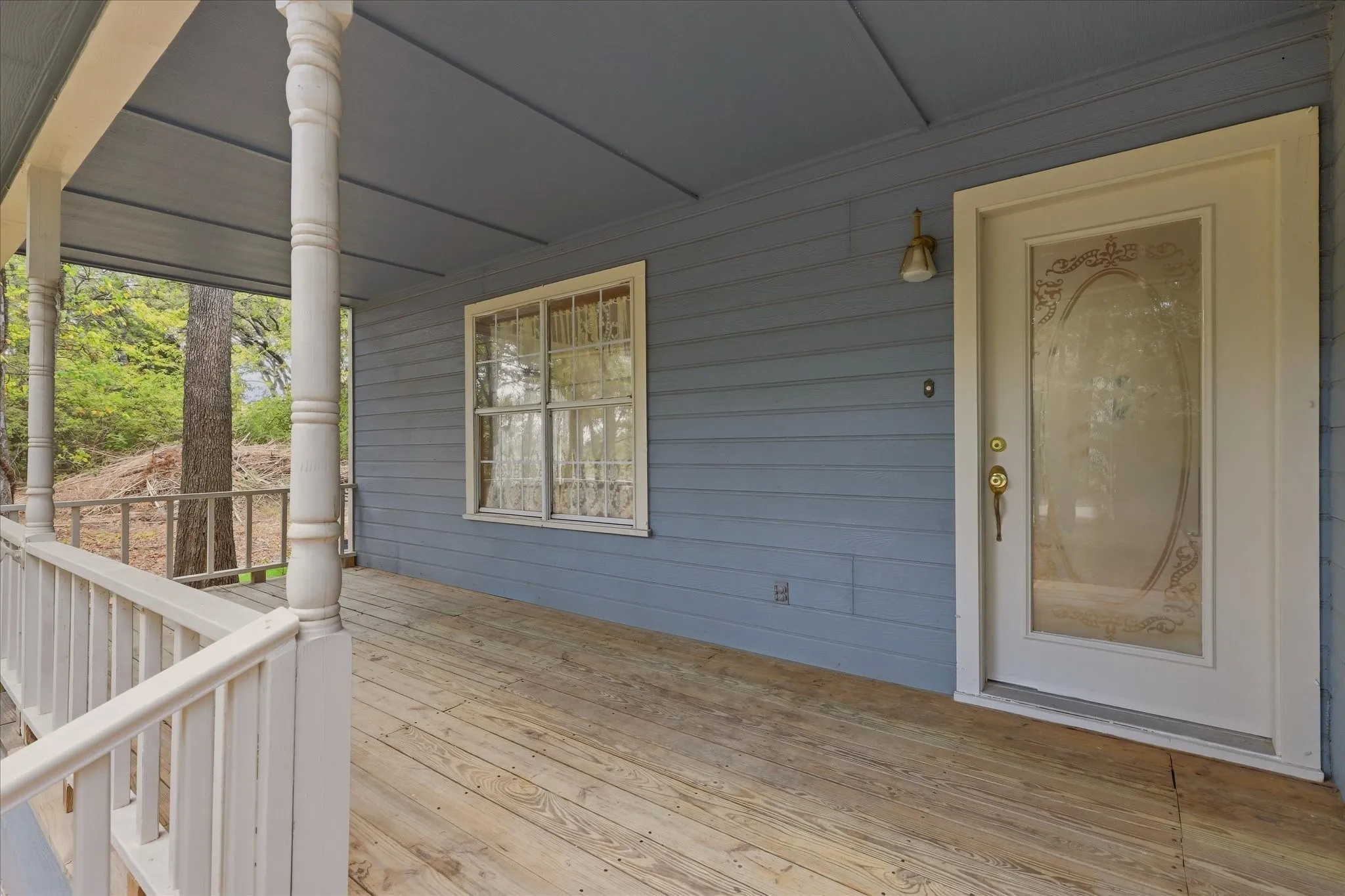 Enjoy the sounds of nature while you sip coffee from the front porch.
