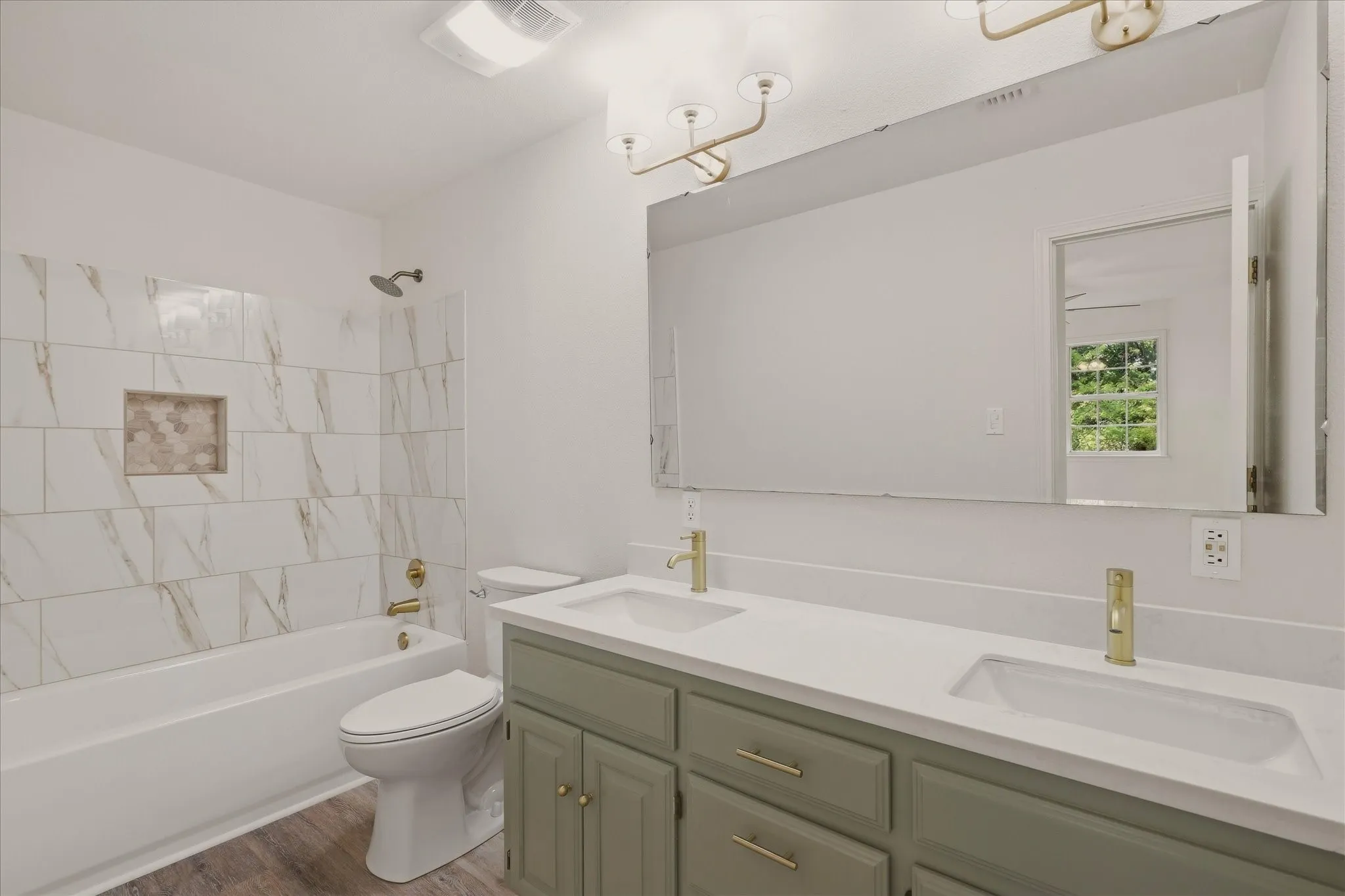 Primary bathroom with all new everything!