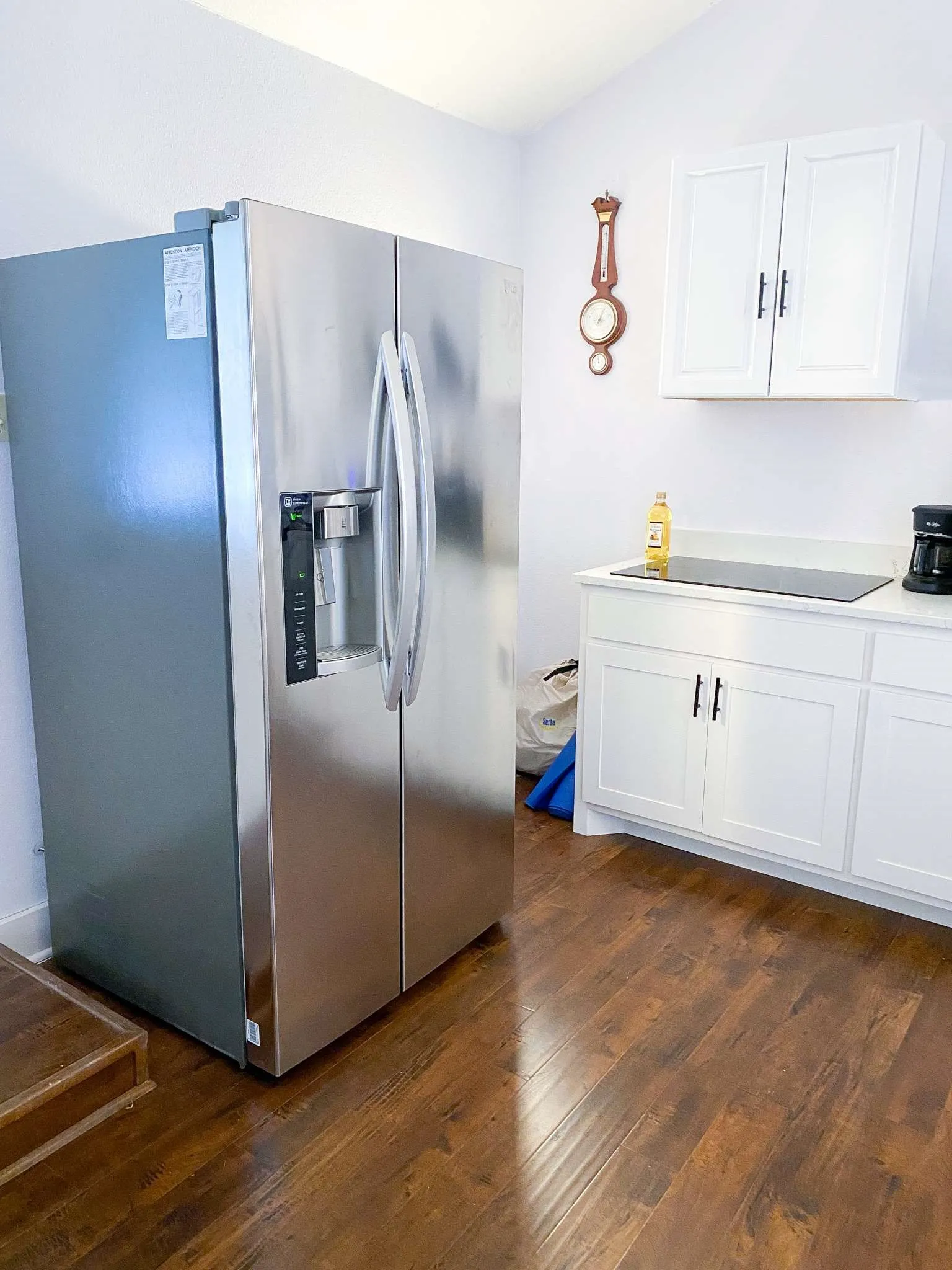 Plug your refrigerator with ice and water which means you never have to run to the main house for a cold drink.