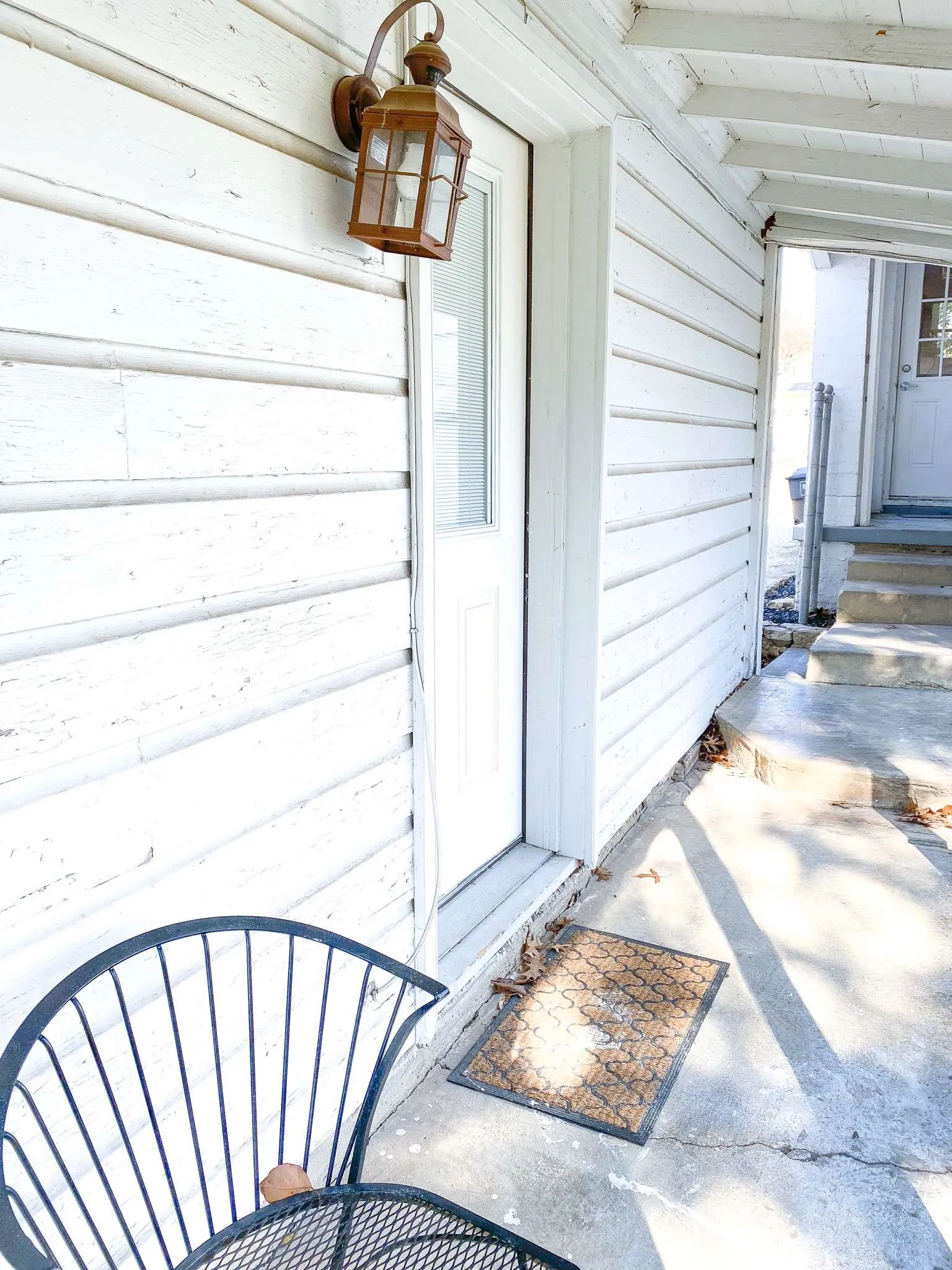 Your own private entrance, with the main house just a short walk across the covered patio.