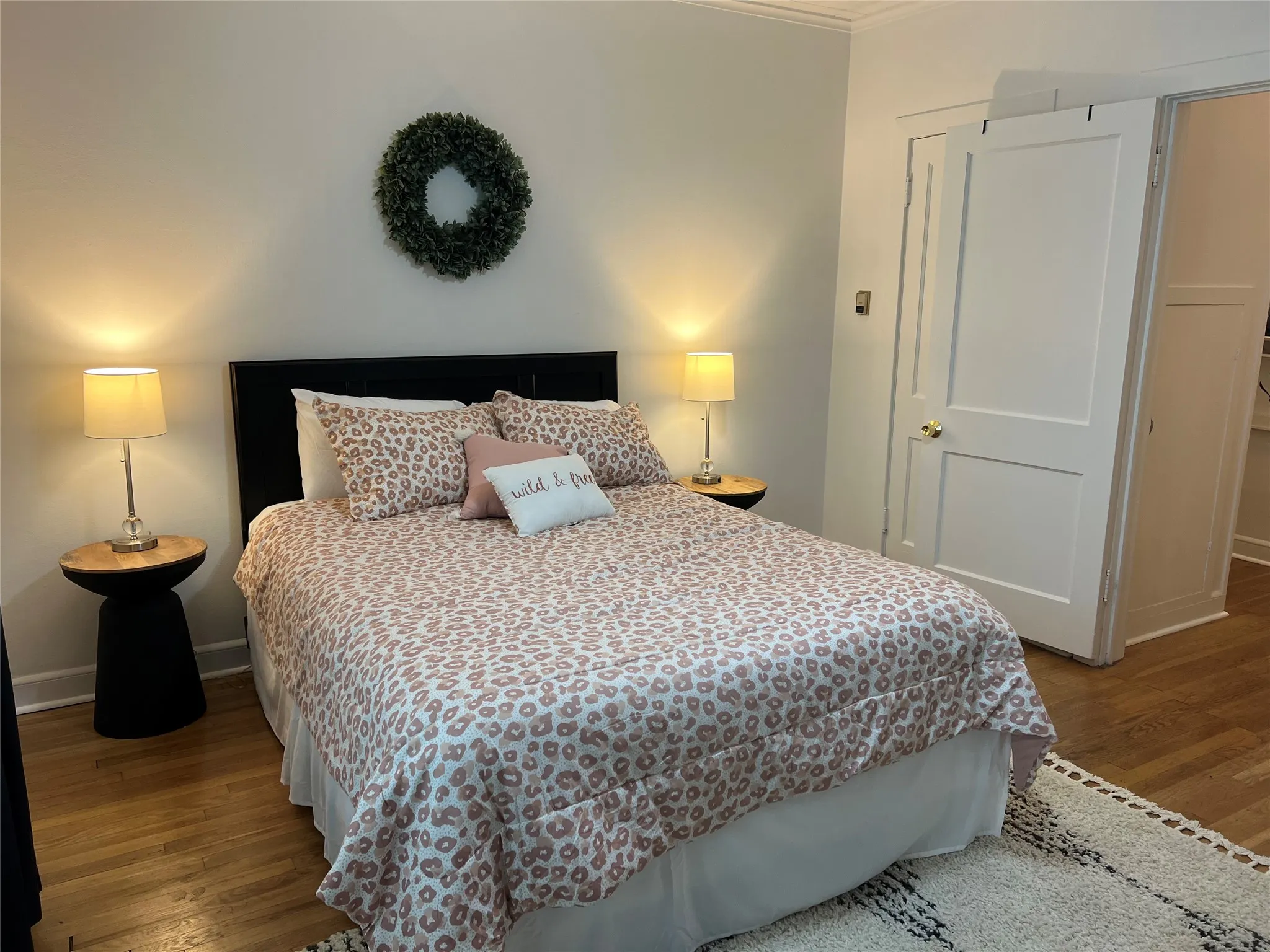 Bedroom 2 with wood floors