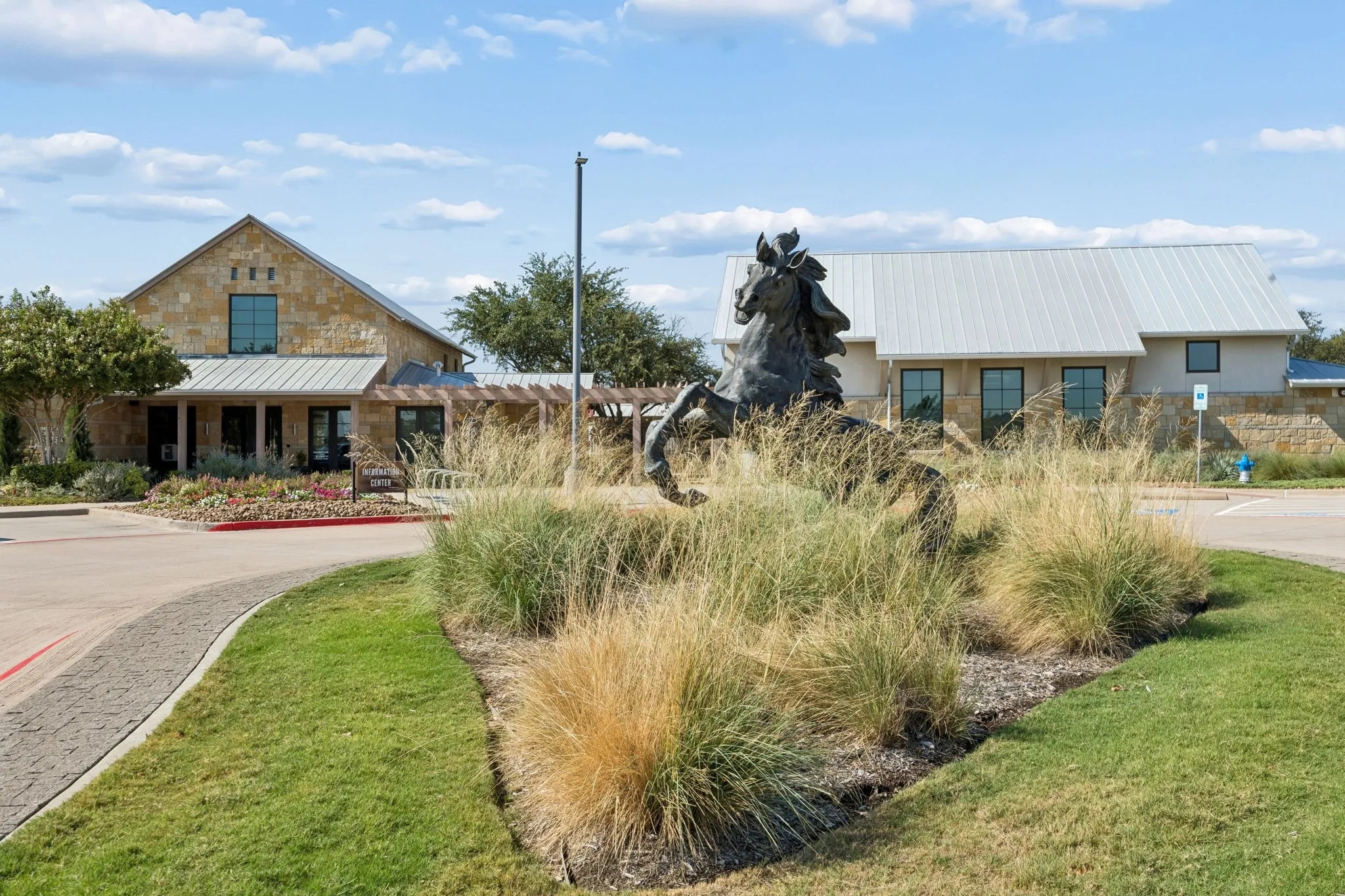 Iconic bronze horse of Phillips Creek Ranch