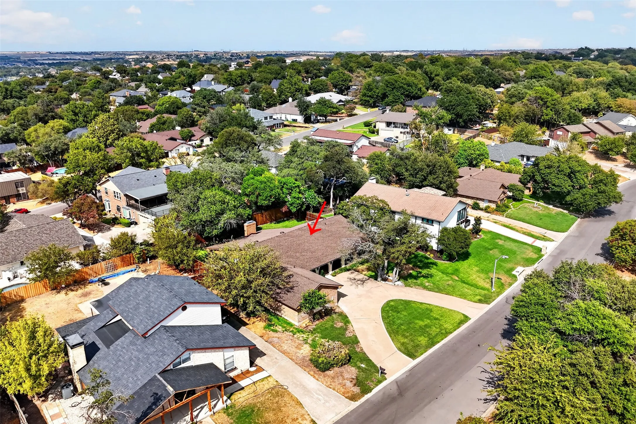Beautiful curb appeal with circle drive