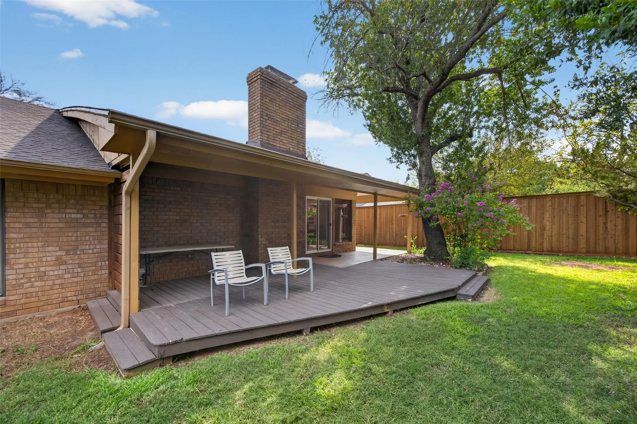 Large covered patio