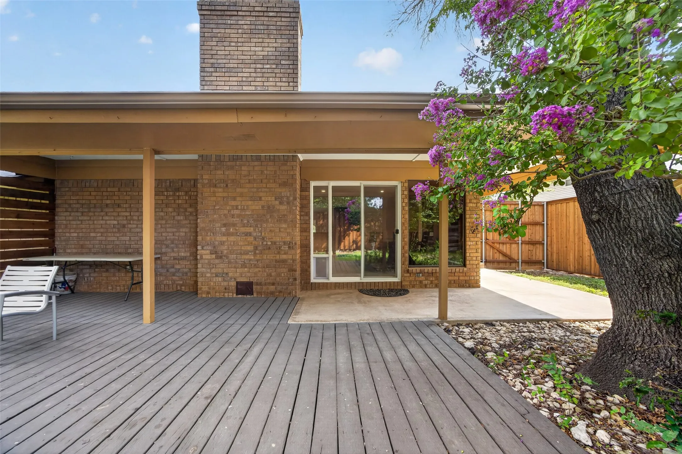 Large covered patio