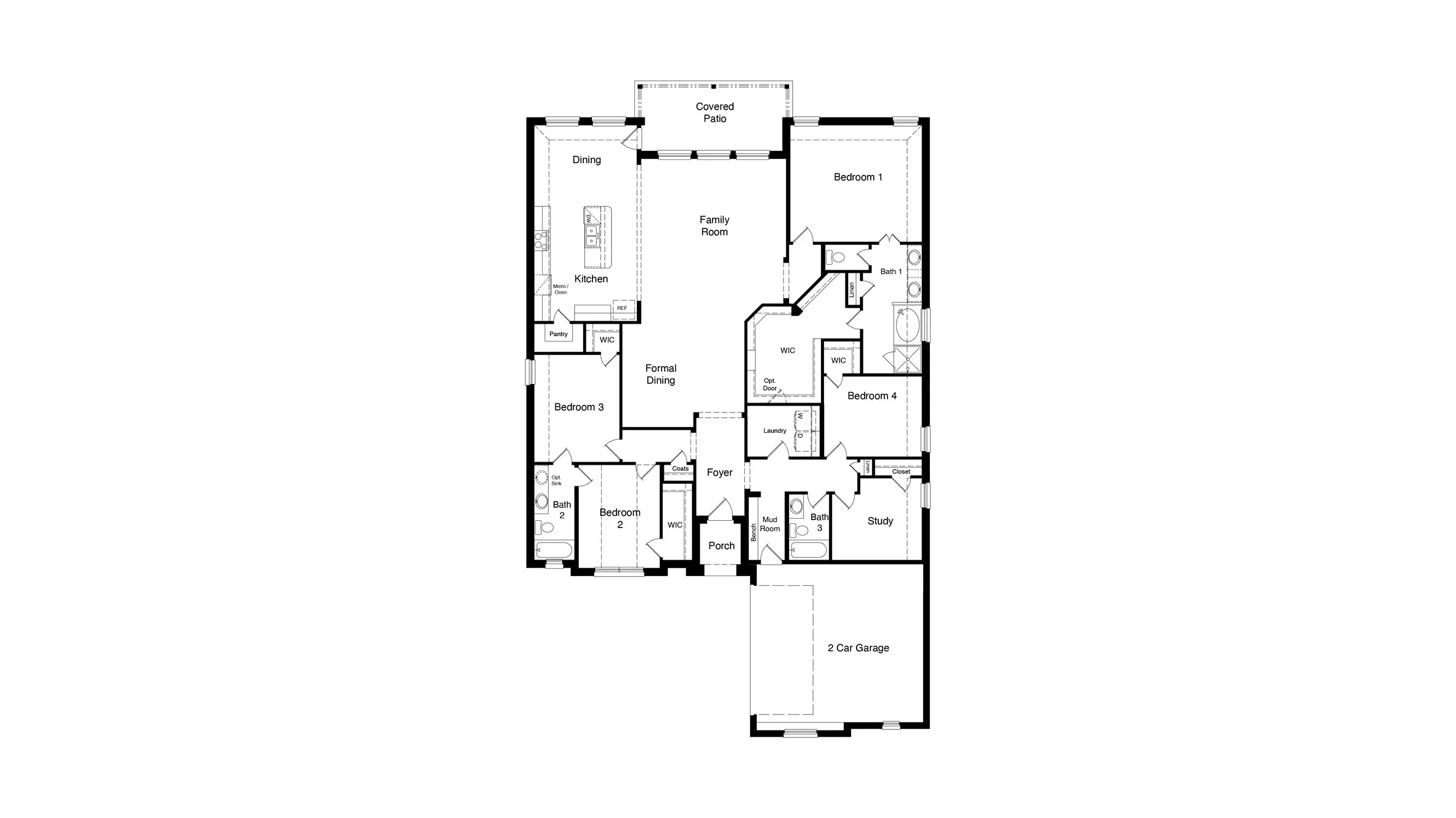 D.R. Horton's  Guadalupe floor plan - All Home and community information, including pricing, included features, terms, availability and amenities, are subject to change at any time without notice or obligation. All Drawings, pictures, photographs, video, square footages, floor plans, elevations, features, colors and sizes are approximate for illustration purposes only and will vary from the homes as built.
