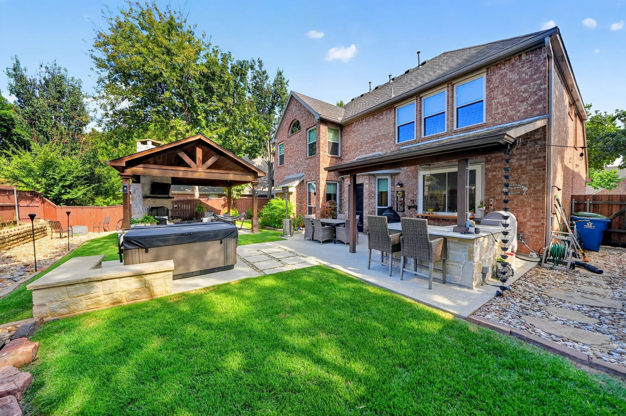 Brick exterior with multiple windows