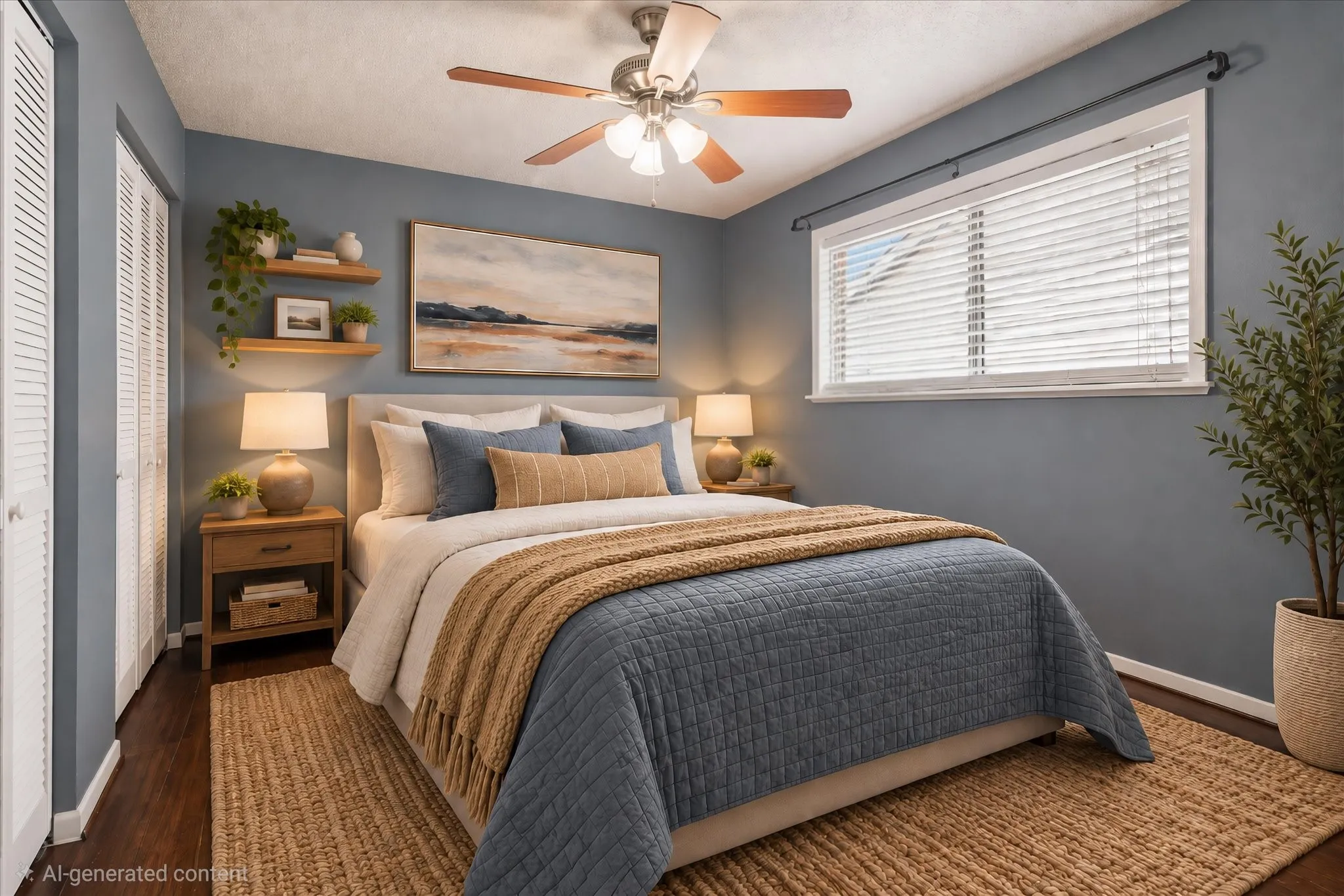 Bedroom #2, virtually staged.