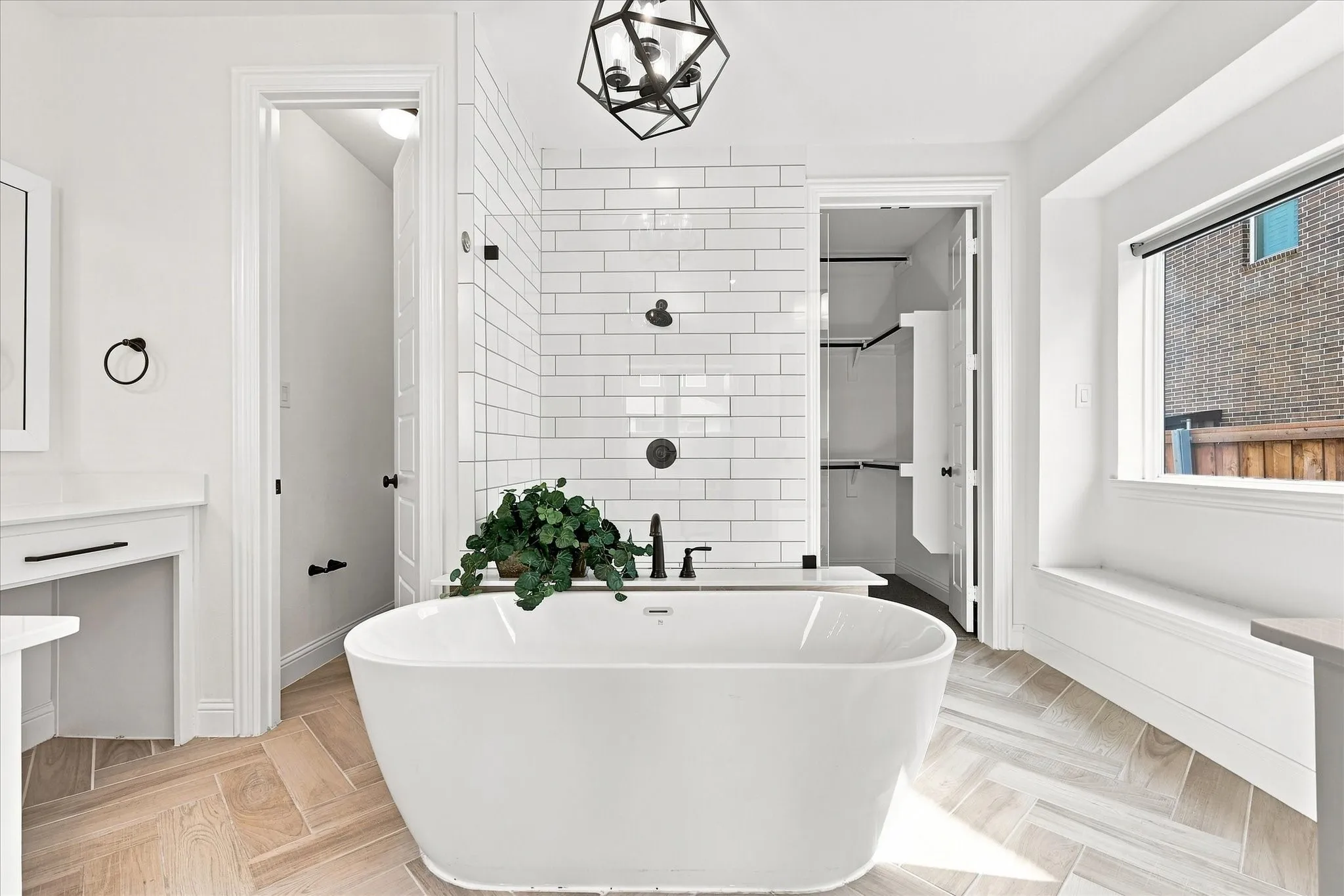 Relax in your beautiful stand alone tub