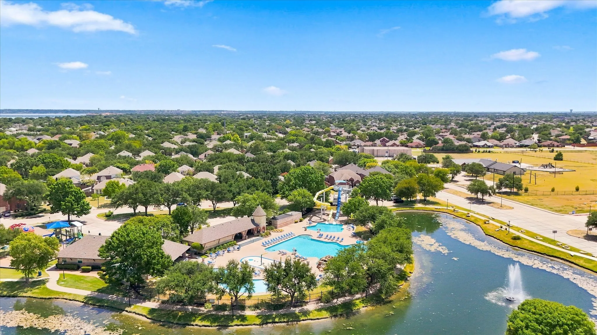 Tennis courts, playground and waterpark access through the HOA