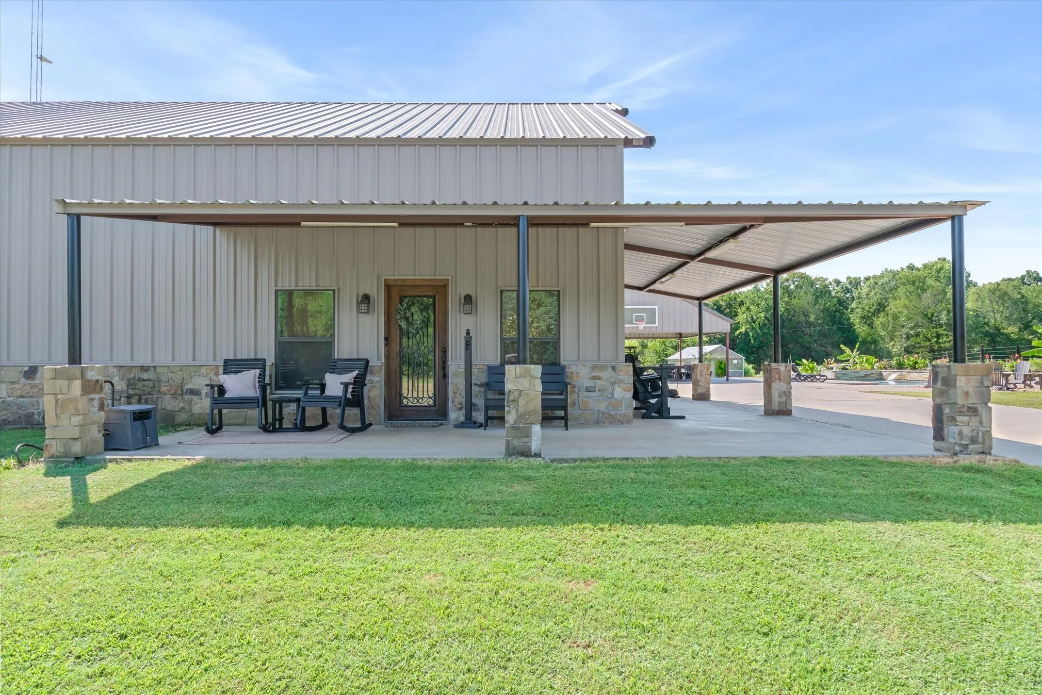 Wrap around, deep porches are great for enjoying the outdoors and watching the wildlife