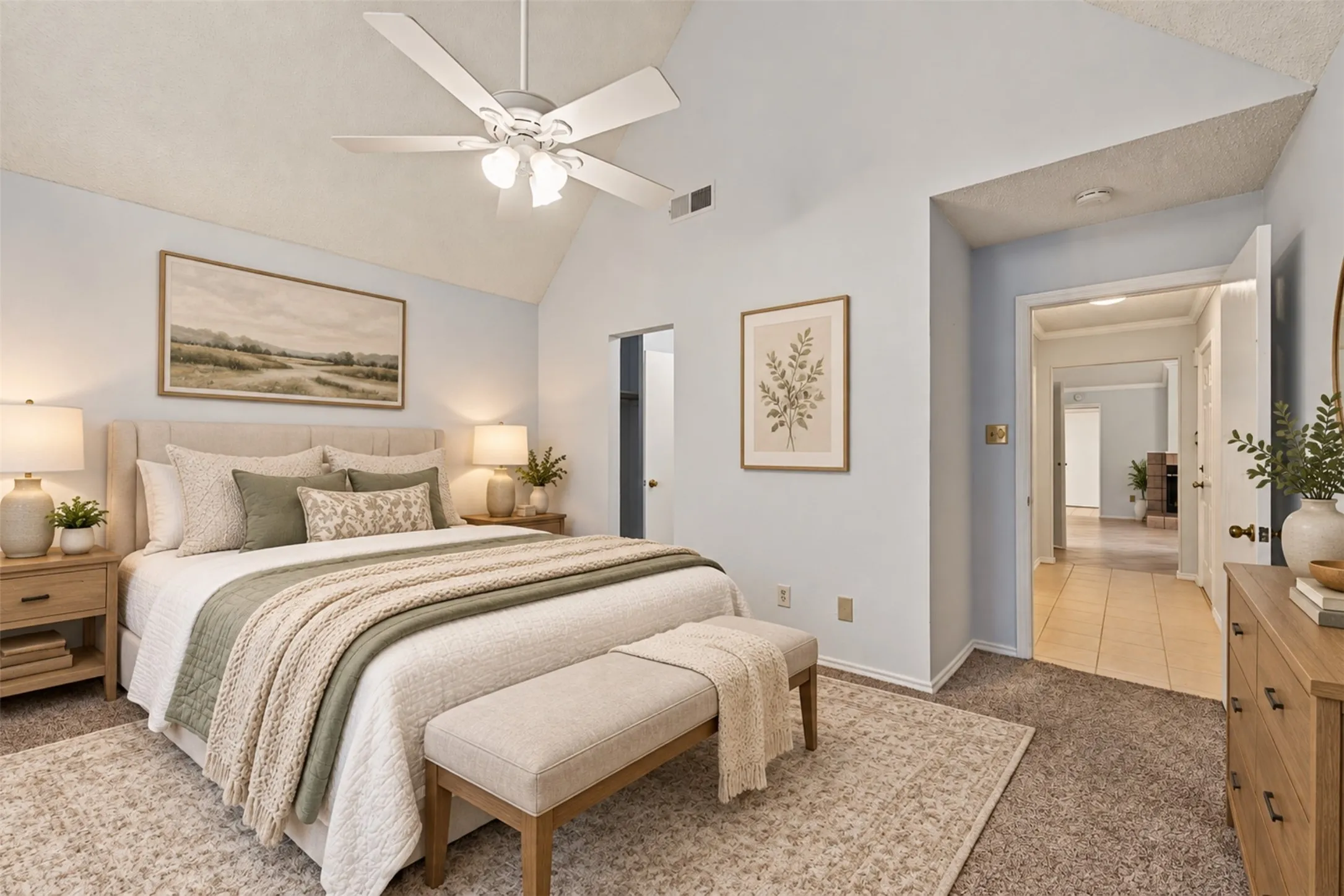 Bedroom -  virtually stagged