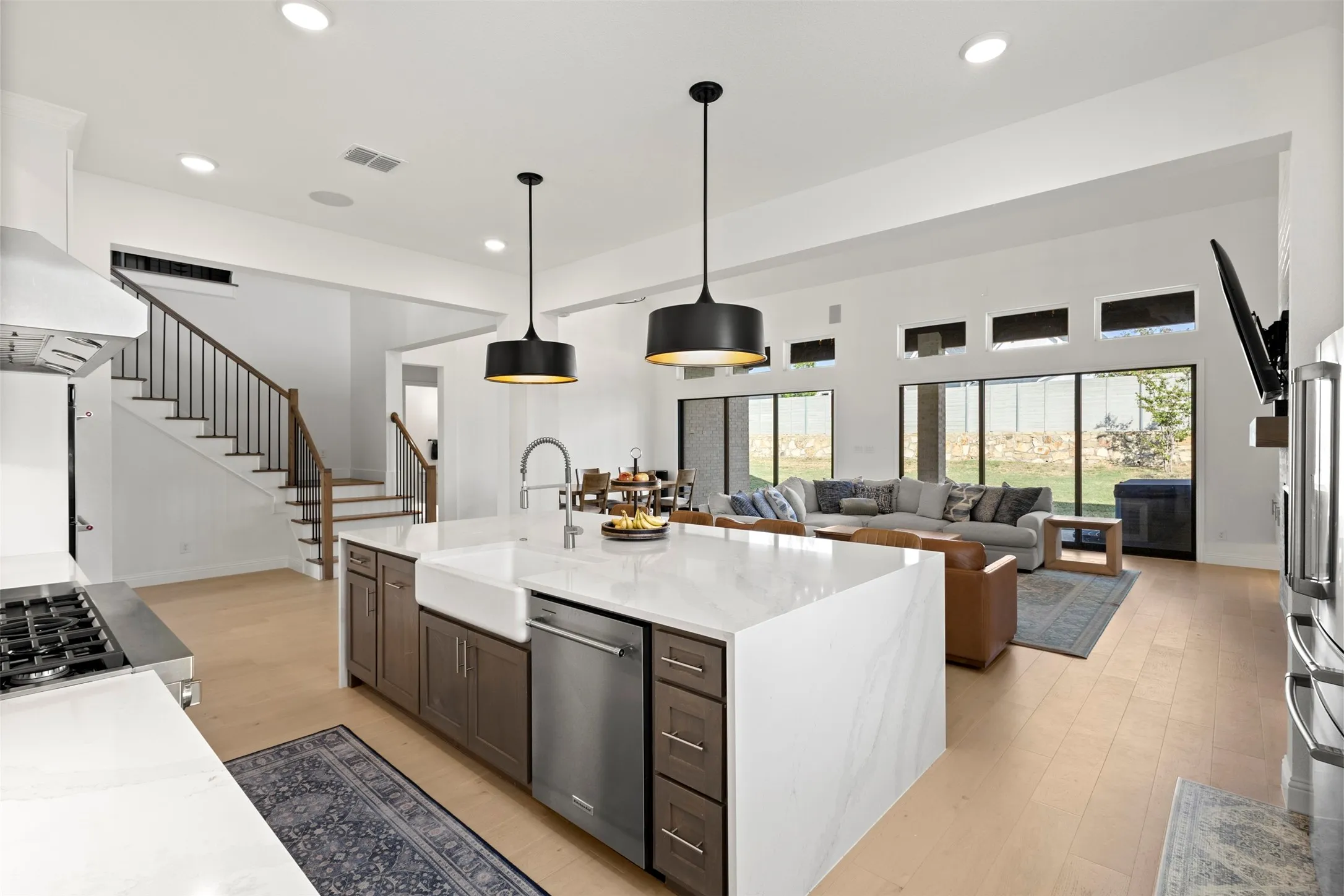 Kitchen open to Family Room