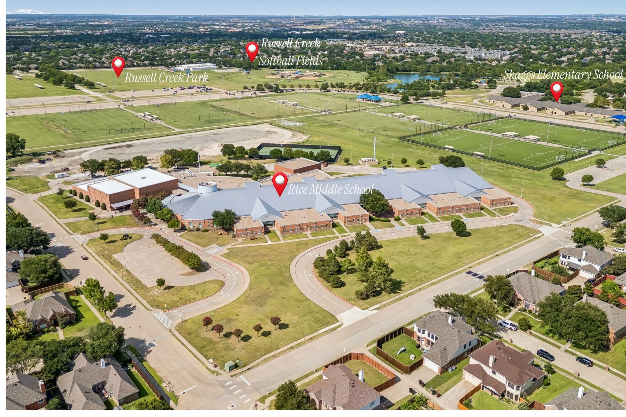 Conveniently located near Skaggs Elementary School and Rice Middle School.