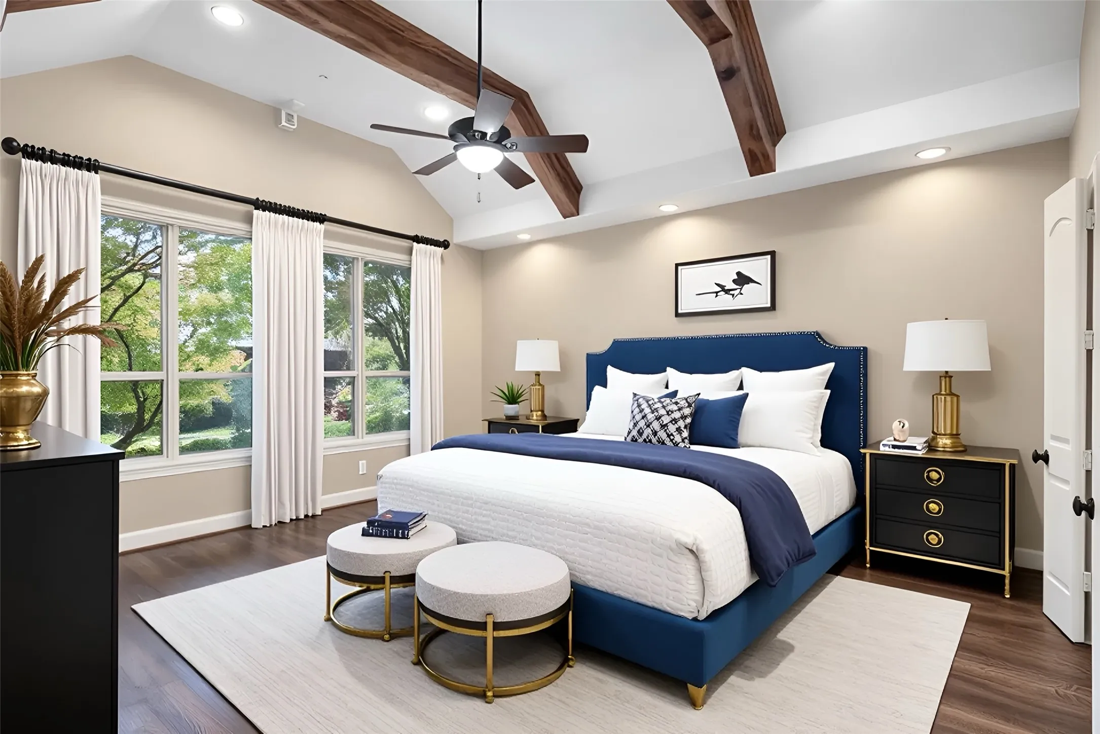 Virtually Staged Primary Bedroom