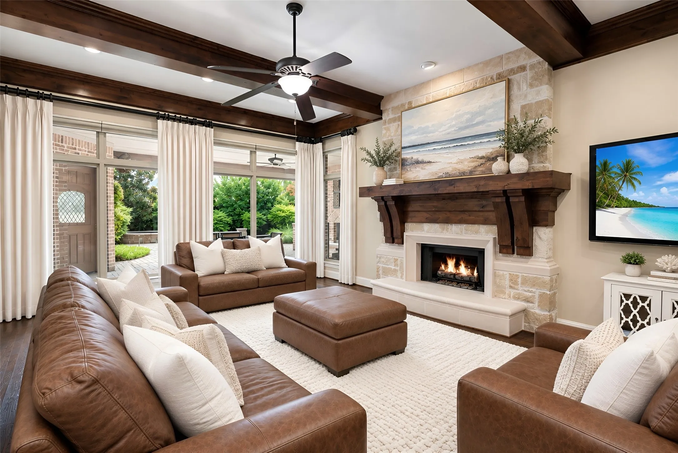 Virtually Staged Family Room