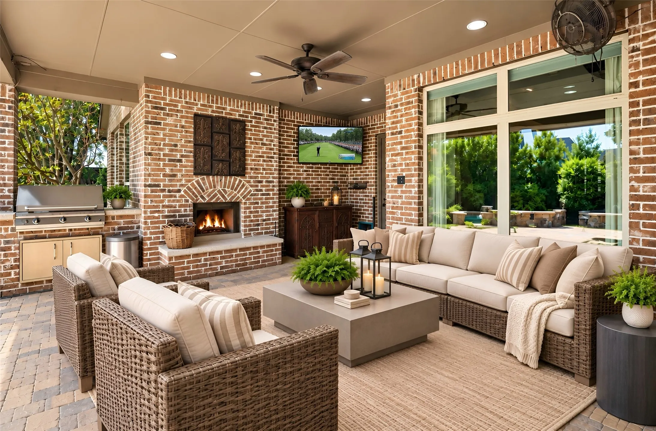 Virtually Staged Outdoor Living Area