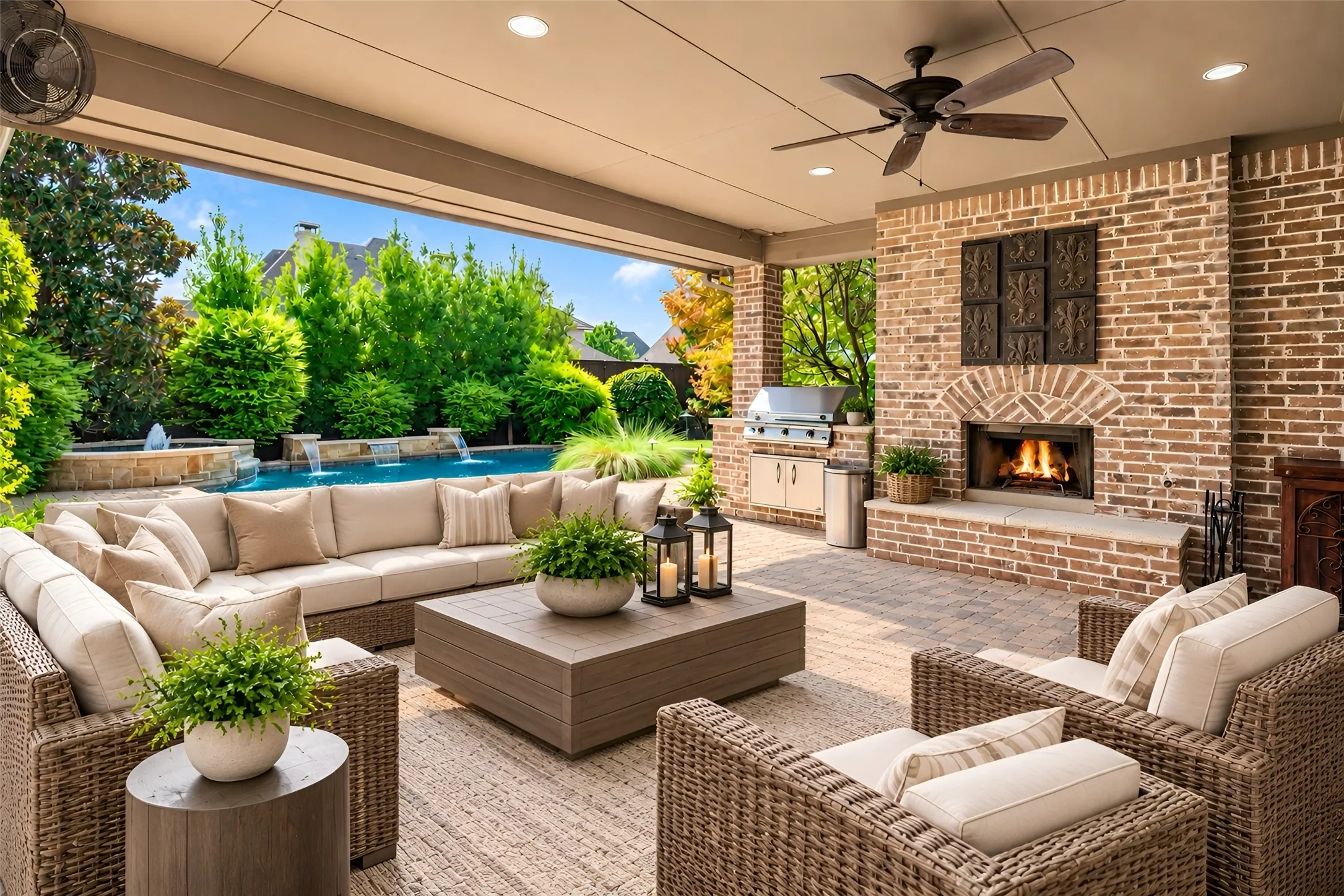 Virtually Staged Outdoor Living Area