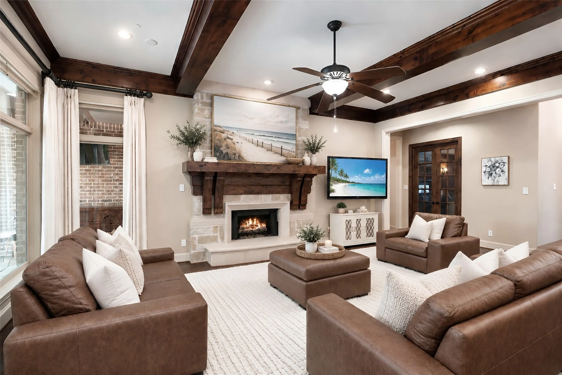 Virtually Staged Family Room