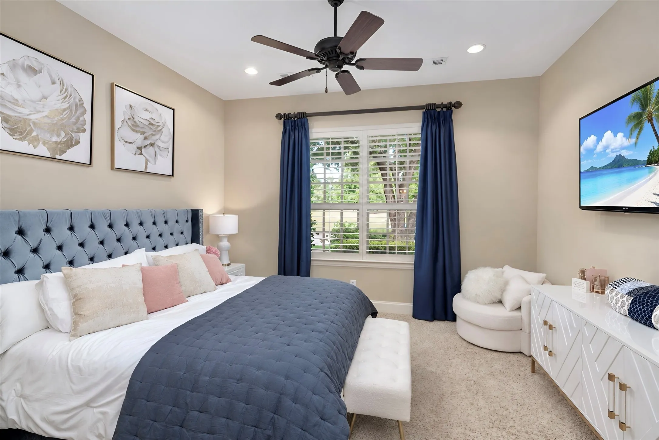 Virtually Staged Downstairs Guest Bedroom