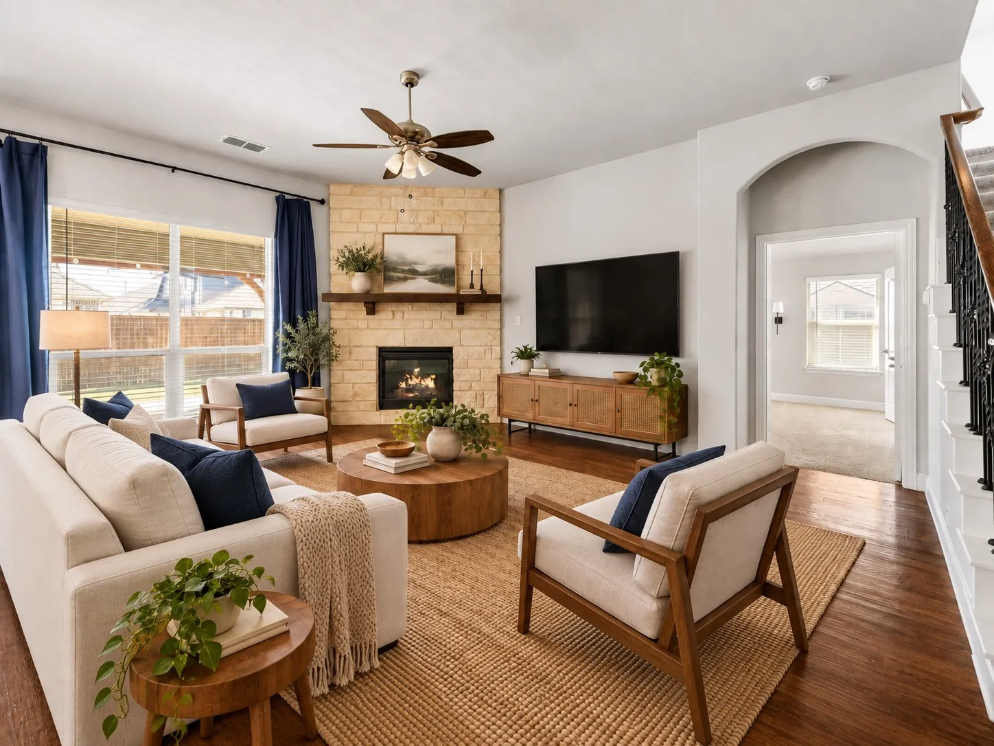 Virtual staging to show potential.