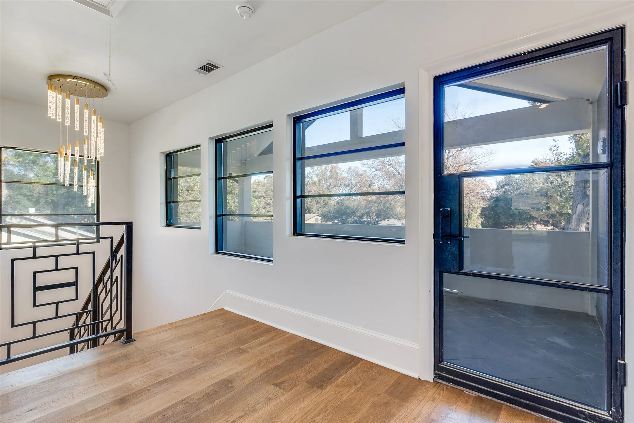 Balcony entrance on the second floor