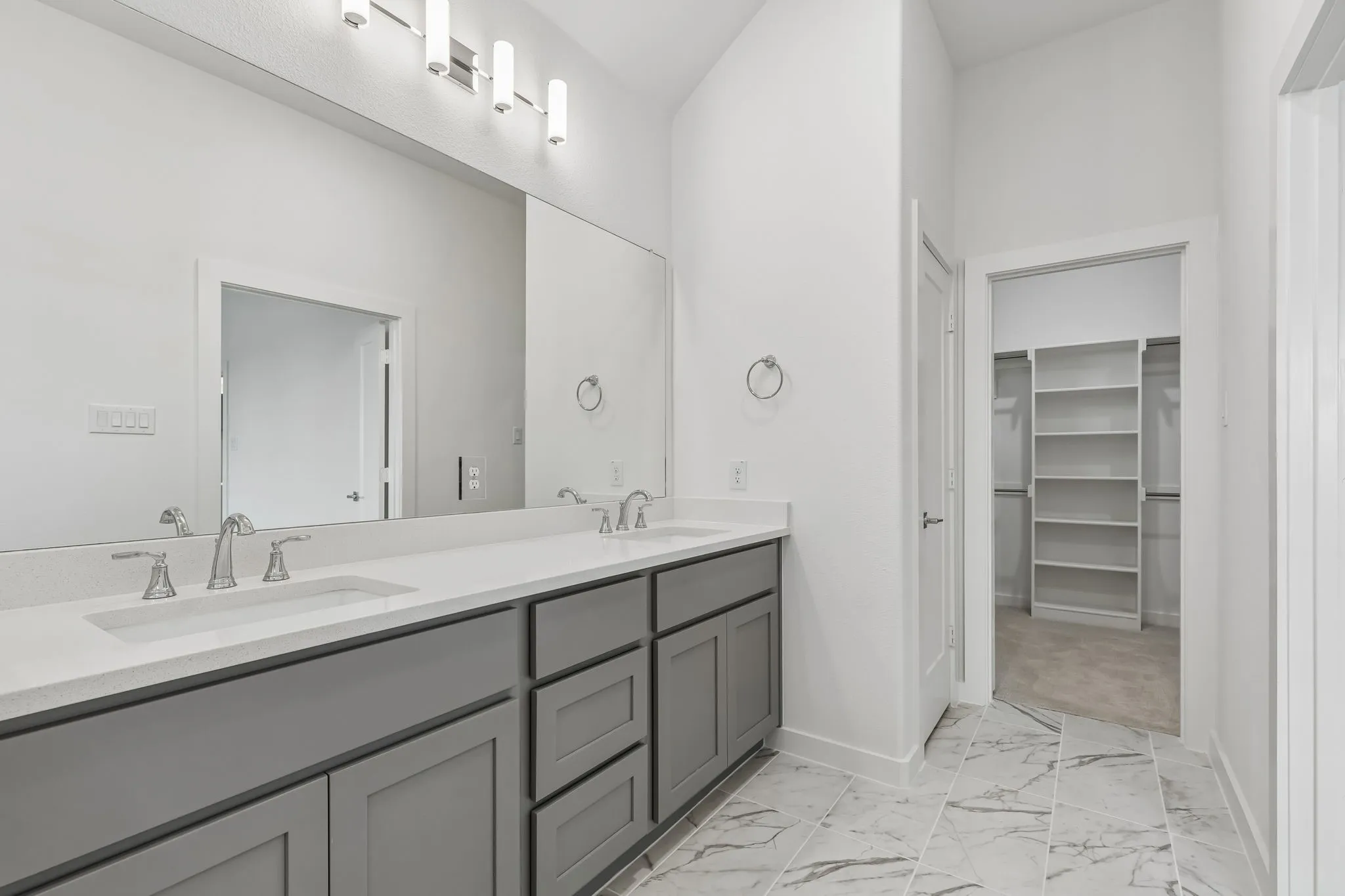 Primary Bathroom in the Claret home plan – REPRESENTATIVE PHOTO